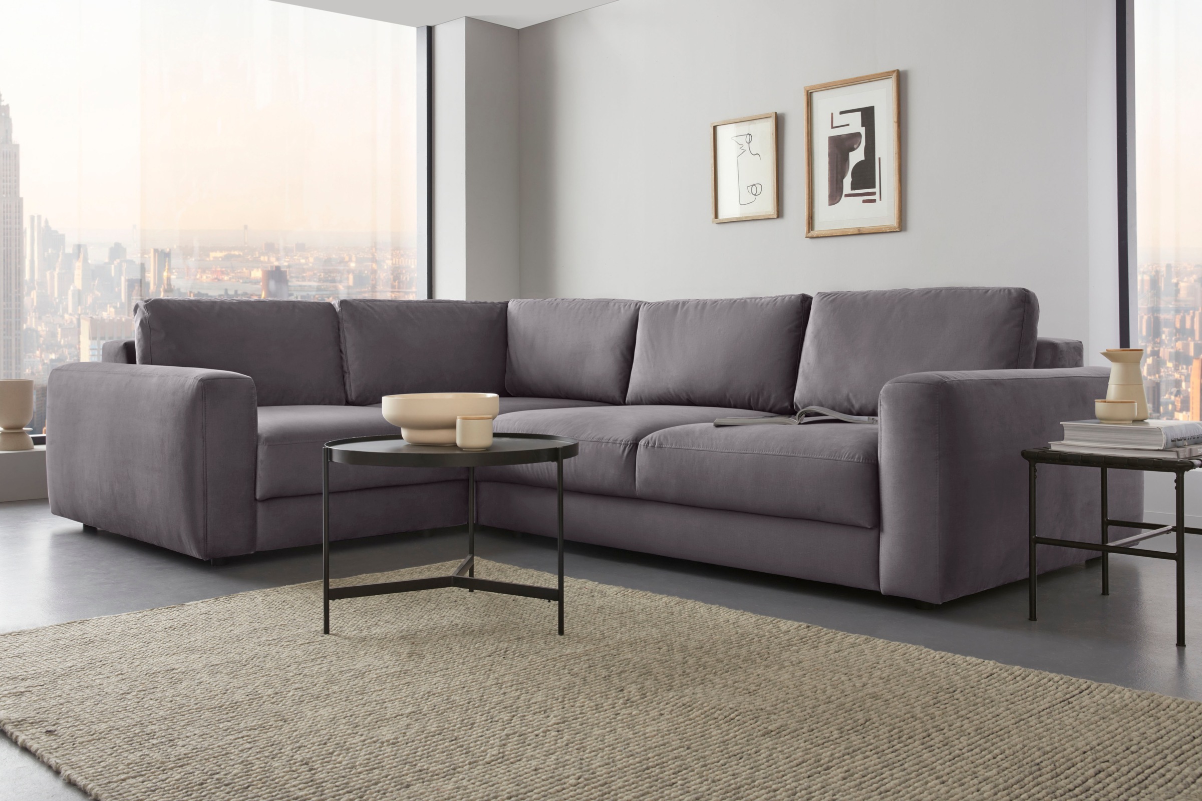 Home affaire Ecksofa »Bloomfield, Breite 304cm, Mega Polsterecke mit viel P günstig online kaufen