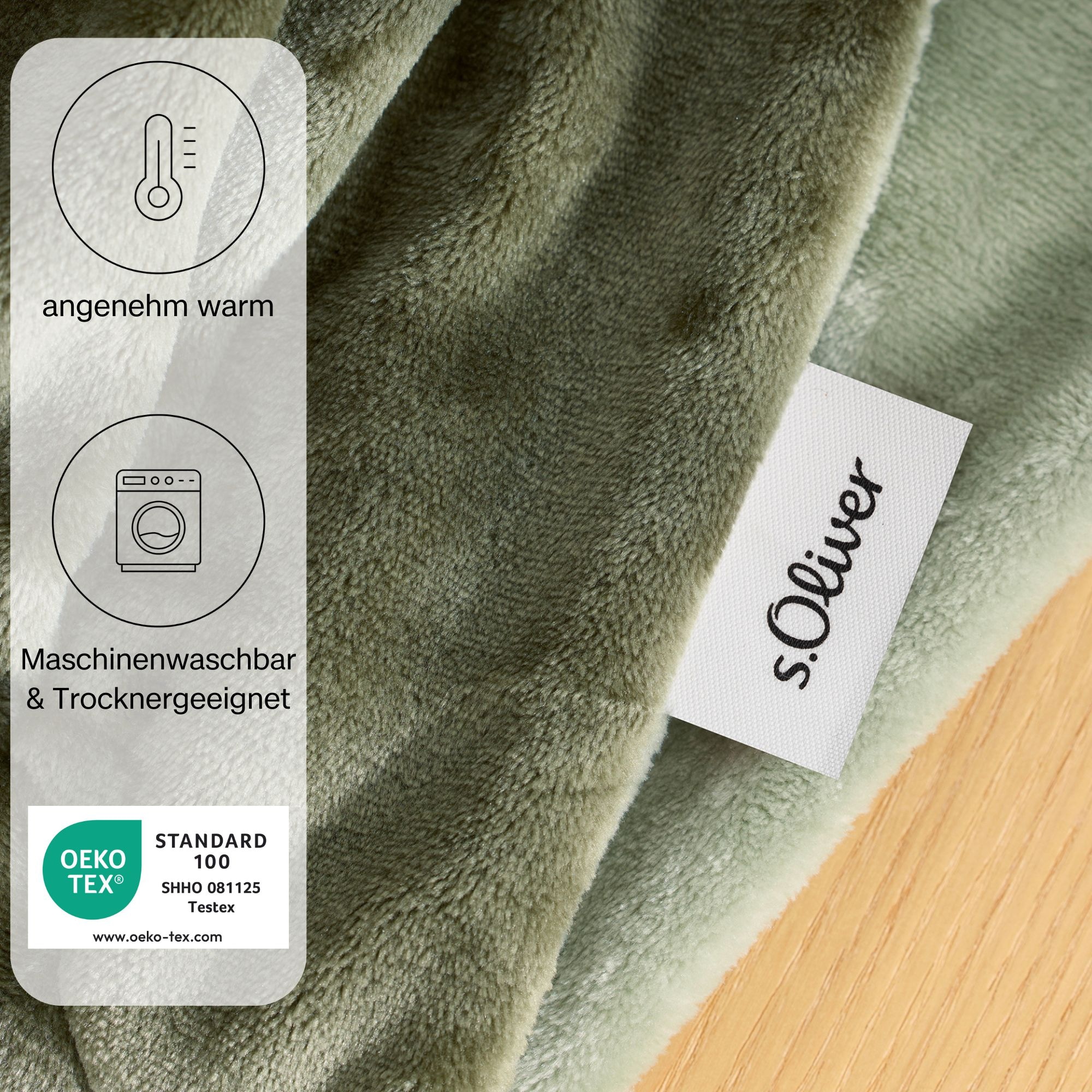 s.Oliver Wohndecke »Doublesoft, Kuscheldecke, Deal, Kissen geschenkt!«, Kuscheldecke, mit GRATIS-Zugabe: 2x Kissenhülle, mit Reißverschluss