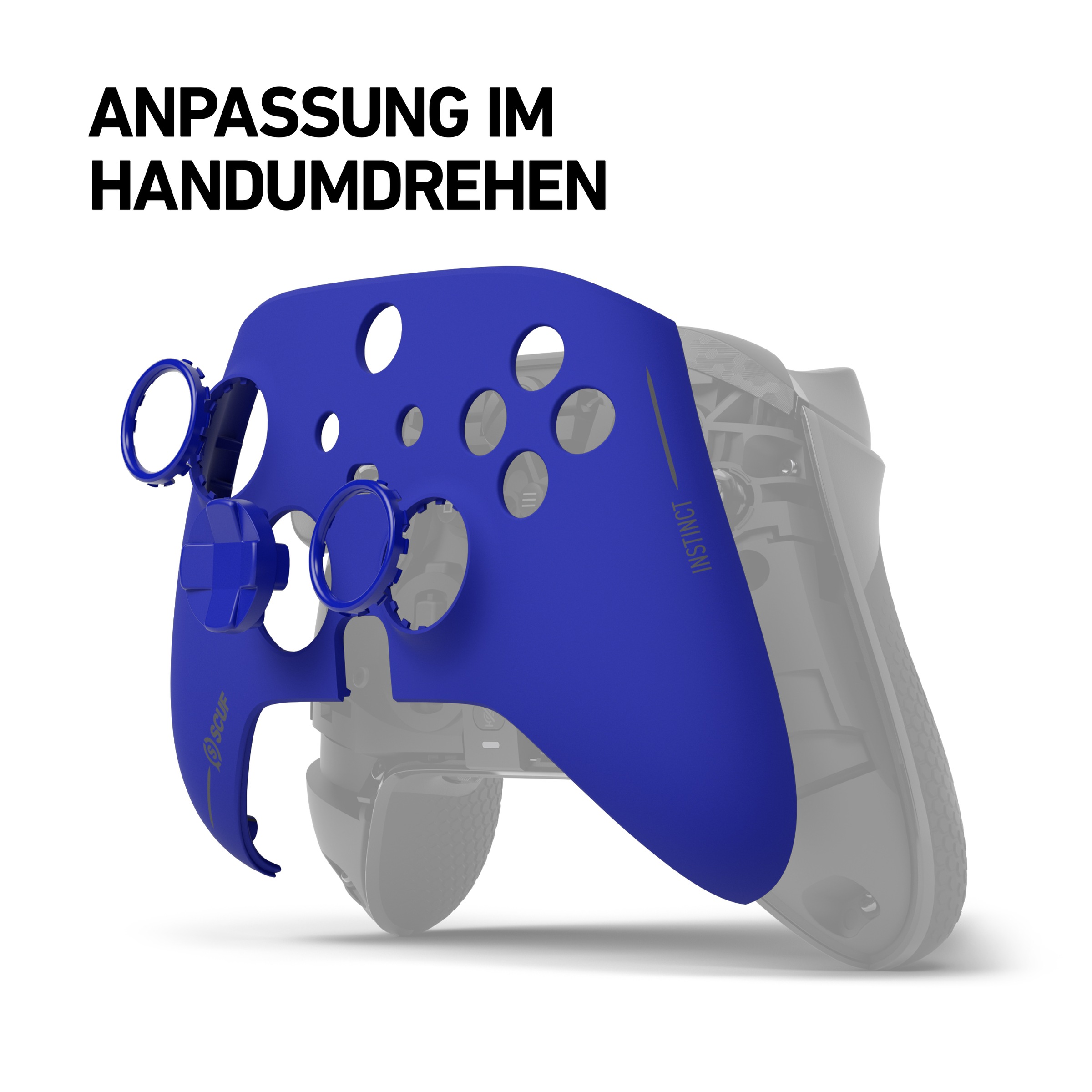 SCUF Gaming Zubehor für Xbox Contoller »Instinct Faceplate Kit - Blue FP, Blue Ring, Blue Hybrid D-Pad«
