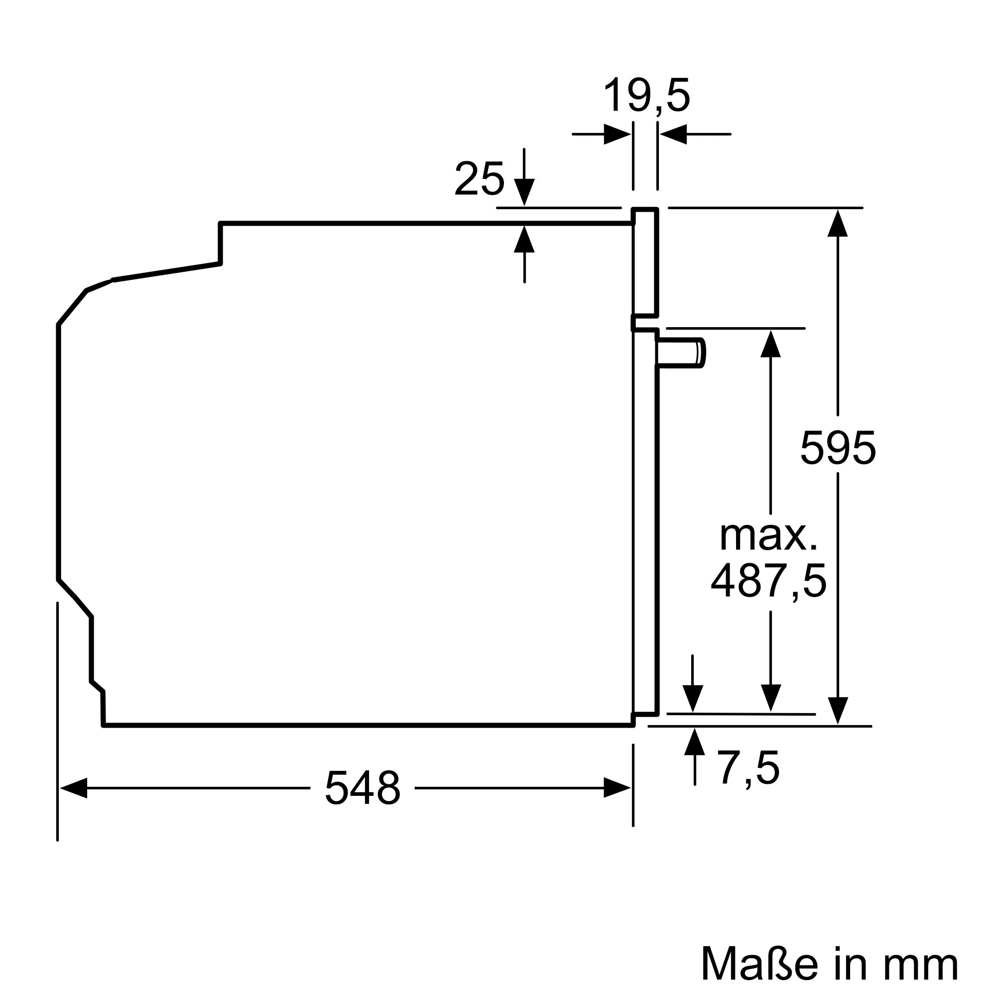 BOSCH Einbaubackofen Serie 6 »HBG537BB4« mit Teleskopauszug nachrüstbar
