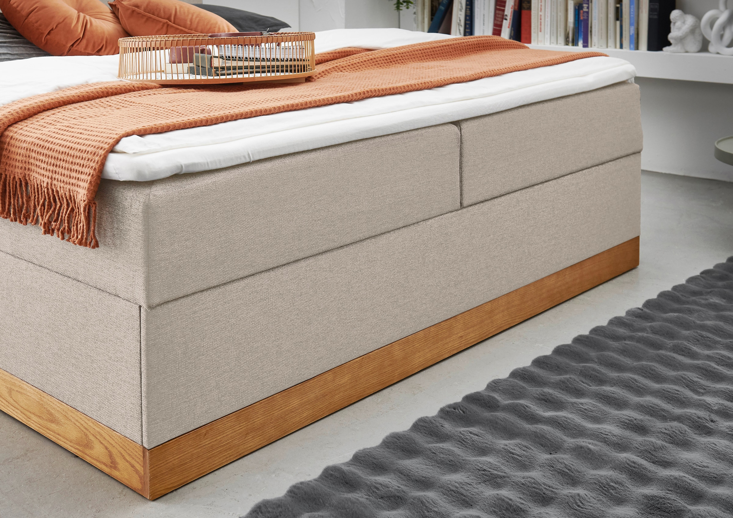 Home affaire Boxbett »Frappelle inkl. Bettkasten, erhältlich in der Größe 180x200cm, H3« inkl. PUR-Schaum-Topper