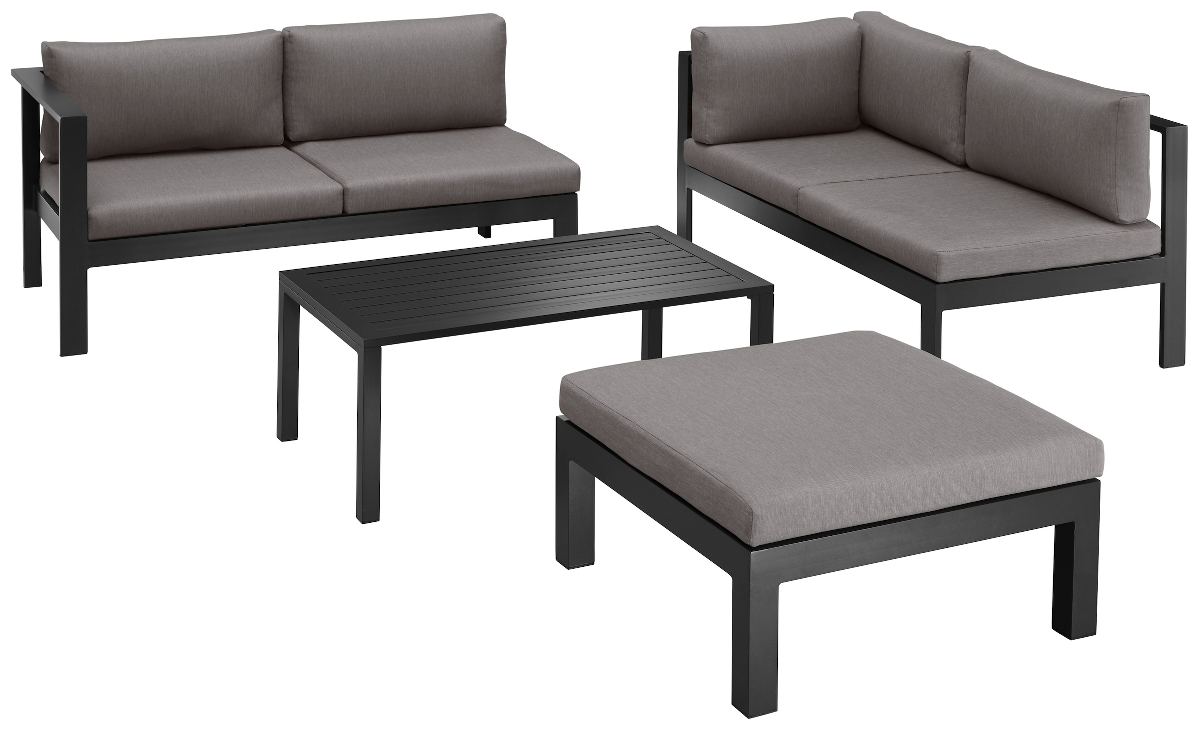 KONIFERA Gartenlounge-Set »Dubai«, (14 tlg.), Ecklounge, Tisch 100x59 cm