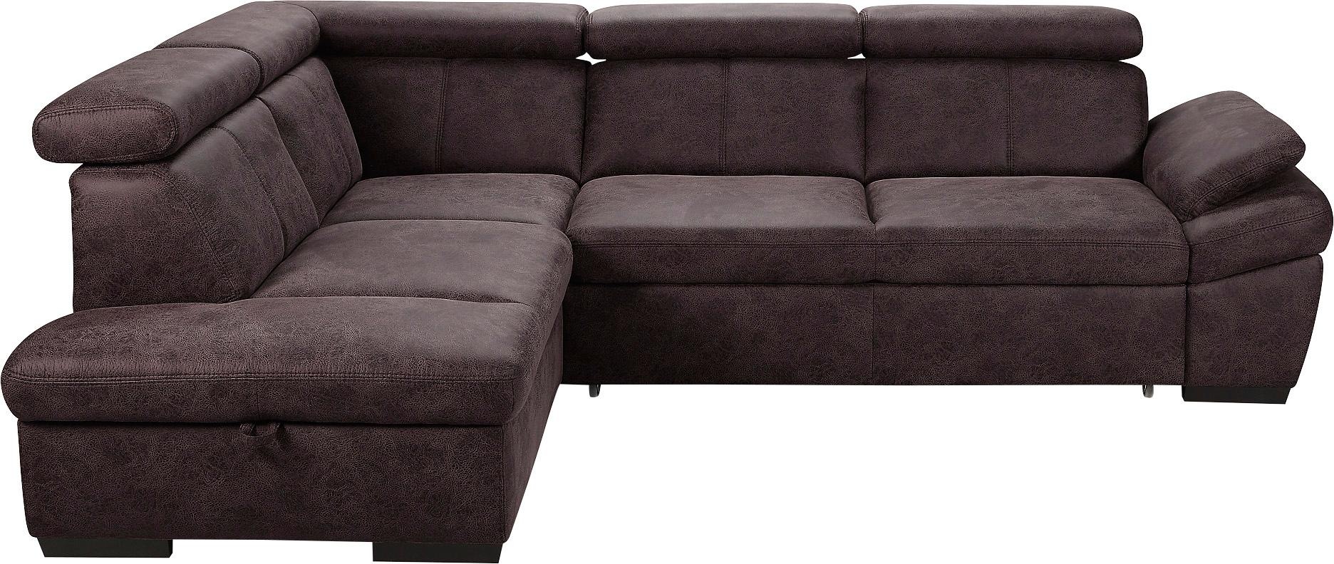 exxpo - sofa fashion Ecksofa »Salerno, Funktionssofa, hoher Sitzkomfort, Br günstig online kaufen
