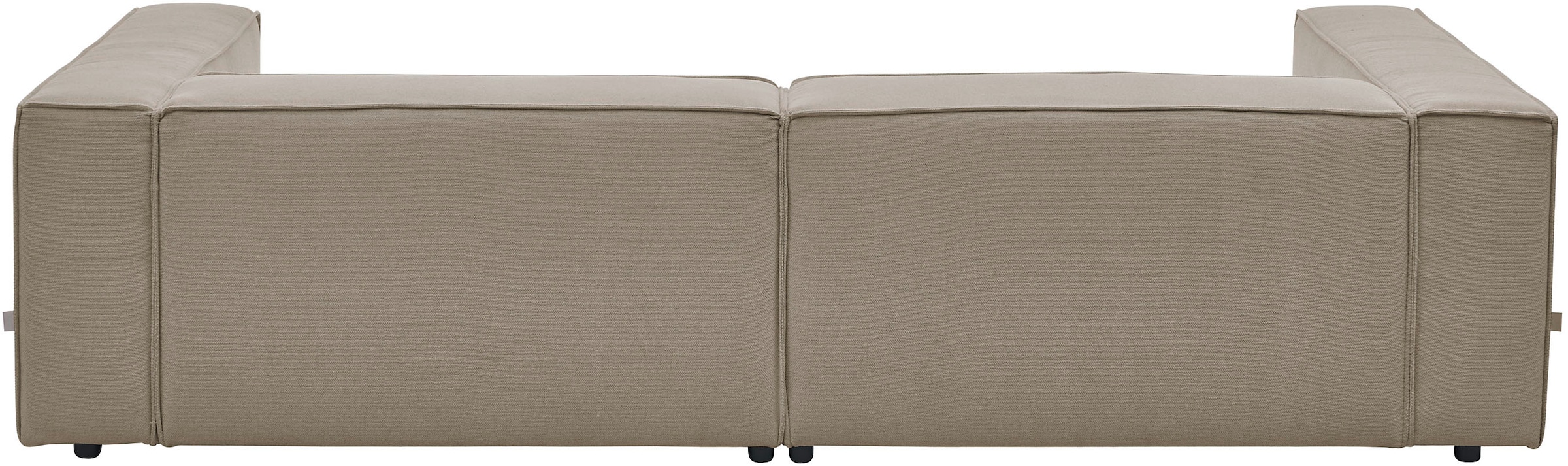 LeGer Home by Lena Gercke 3-Sitzer »PIARA, Couch mit Kedernaht, Sofa in Cord oder Leinenoptik«, schwarze Füße, bequemer Sitzkomfort
