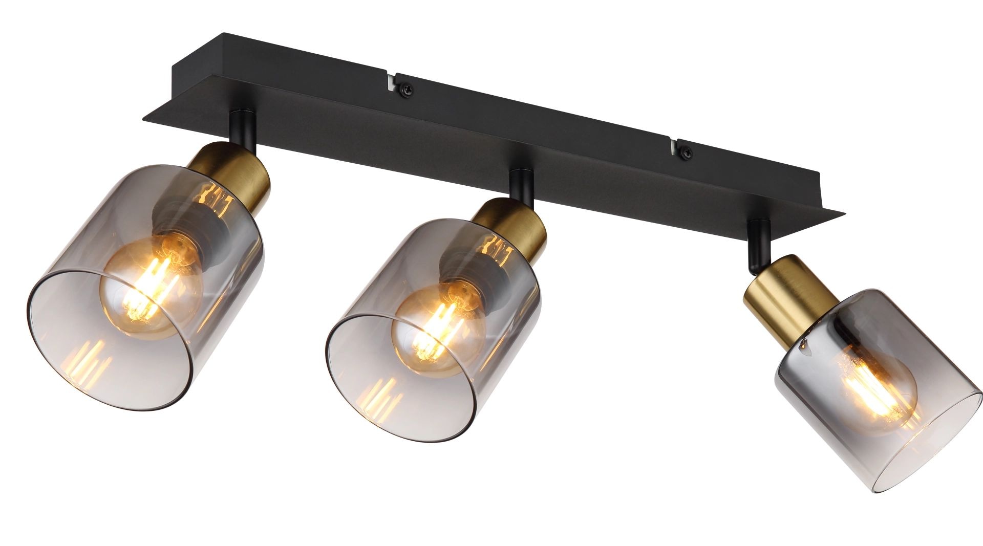 GLOBO LIGHTING Deckenstrahler »HOLLSY«, Leuchtmittel E14 | ohne Leuchtmittel, Glas rauchfarben, klar verlaufend