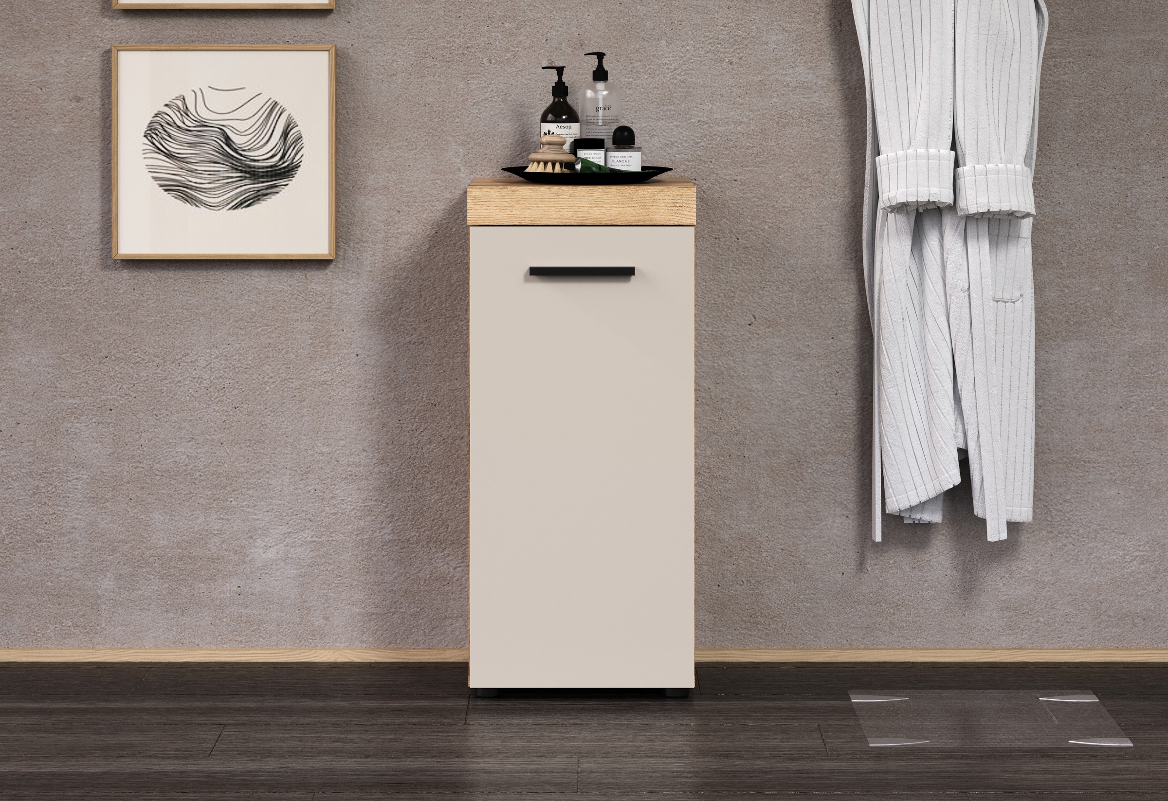 welltime Badkommode »Isera« 1 Stk. tlg. Unterschrank mit 1 Tür und 1 Einlegeboden – (B/T/H) 36/31/81 cm