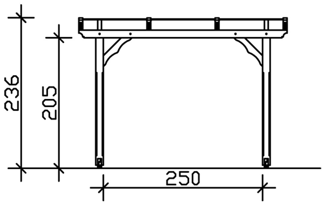 Skanholz Holzpavillon »Marseille«, BxTxH: 327x350x236 cm, inkl. Aufschraubstutzen