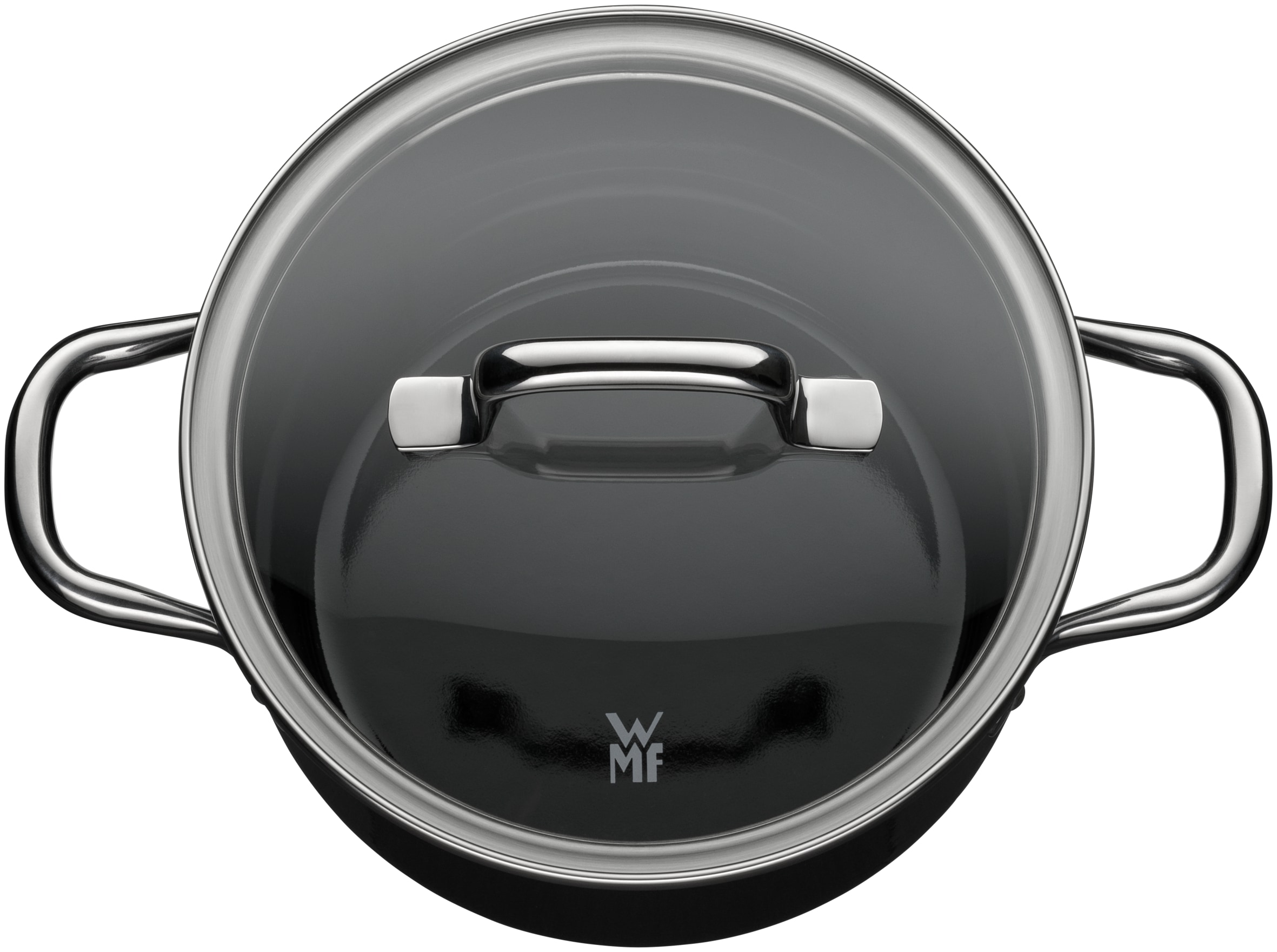 WMF Topf-Set »Fusiontec Essential, Induktion 3-teilig, Kochtopf Set mit Glasdeckel«, Silargan®, (Set, 3 tlg., 2x Fleischtopf mit Deckel 16 cm, 20 cm, 1x Bratentopf mit Deckel 20 cm), High-Tech Keramik, kratzfest, ohne Skalierung, Made in Germany
