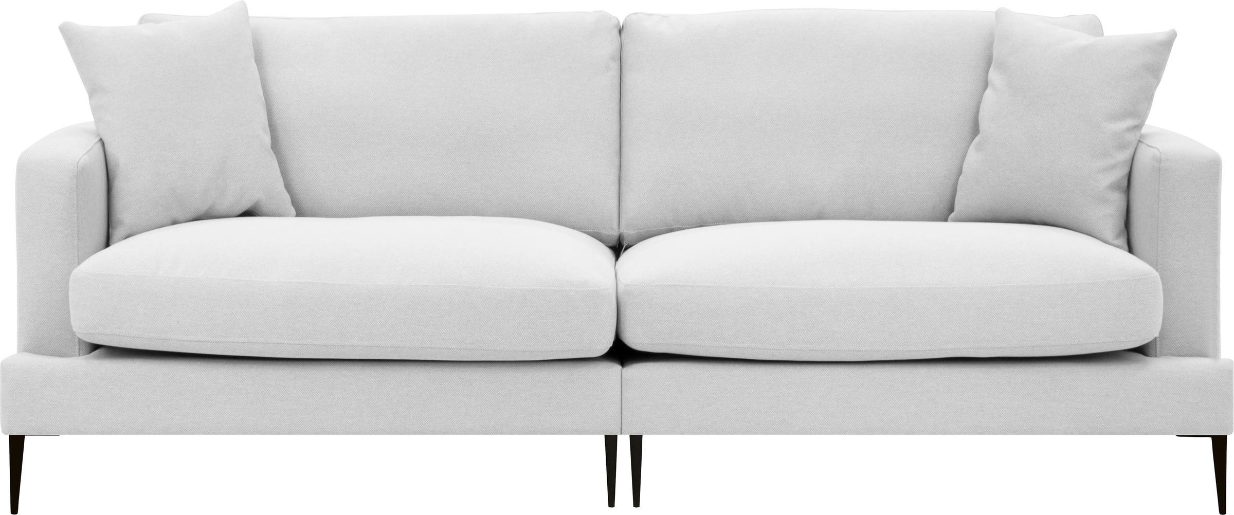 Leonique 2-Sitzer »Cozy elegantes Designsofa, Maße B/T/H: 151/97/80 cm«, mit losen Kissen und Metallbeinen