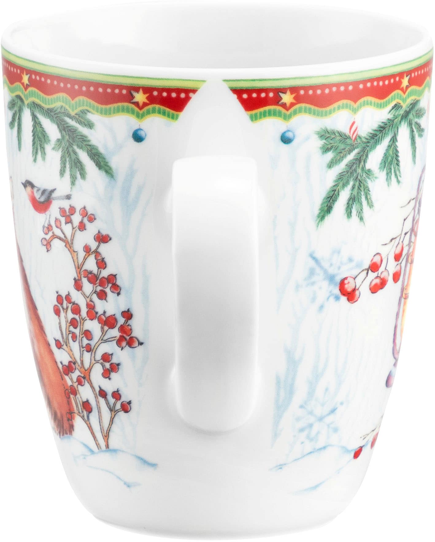 Seltmann Weiden Becher »Life - Waldtiere« Becher mit Henkel 0,40 l und weihnachtlichem Dekor