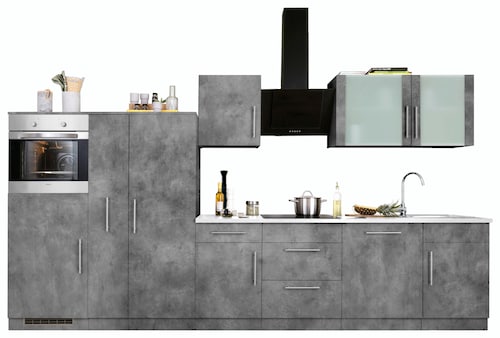 wiho Küchen Küchenzeile »Cali« mit E-Geräten, Breite 360 cm günstig online kaufen