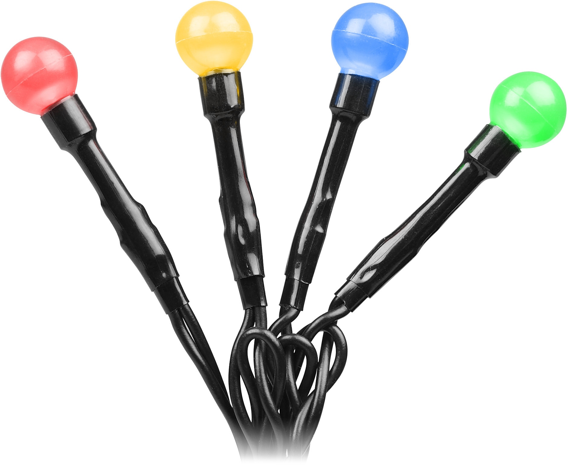 KONSTSMIDE LED-Lichterkette, 80 St.-flammig, LED Globelichterkette, runde Dioden, 80 bunte Dioden