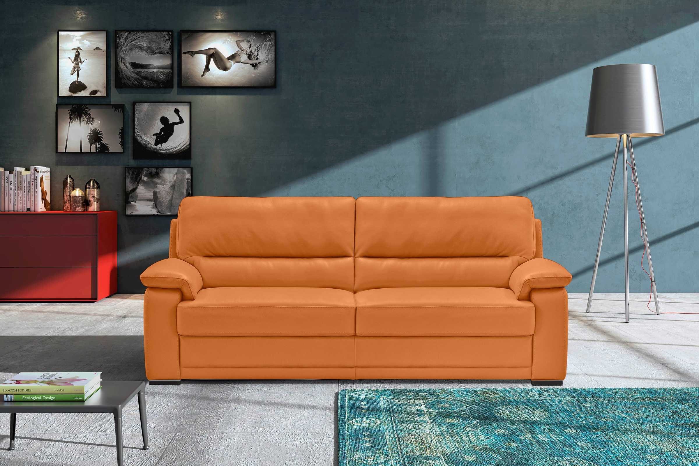 Egoitaliano 2,5-Sitzer »Doris, modernes Designersofa, Ledersofa mit erstkla günstig online kaufen