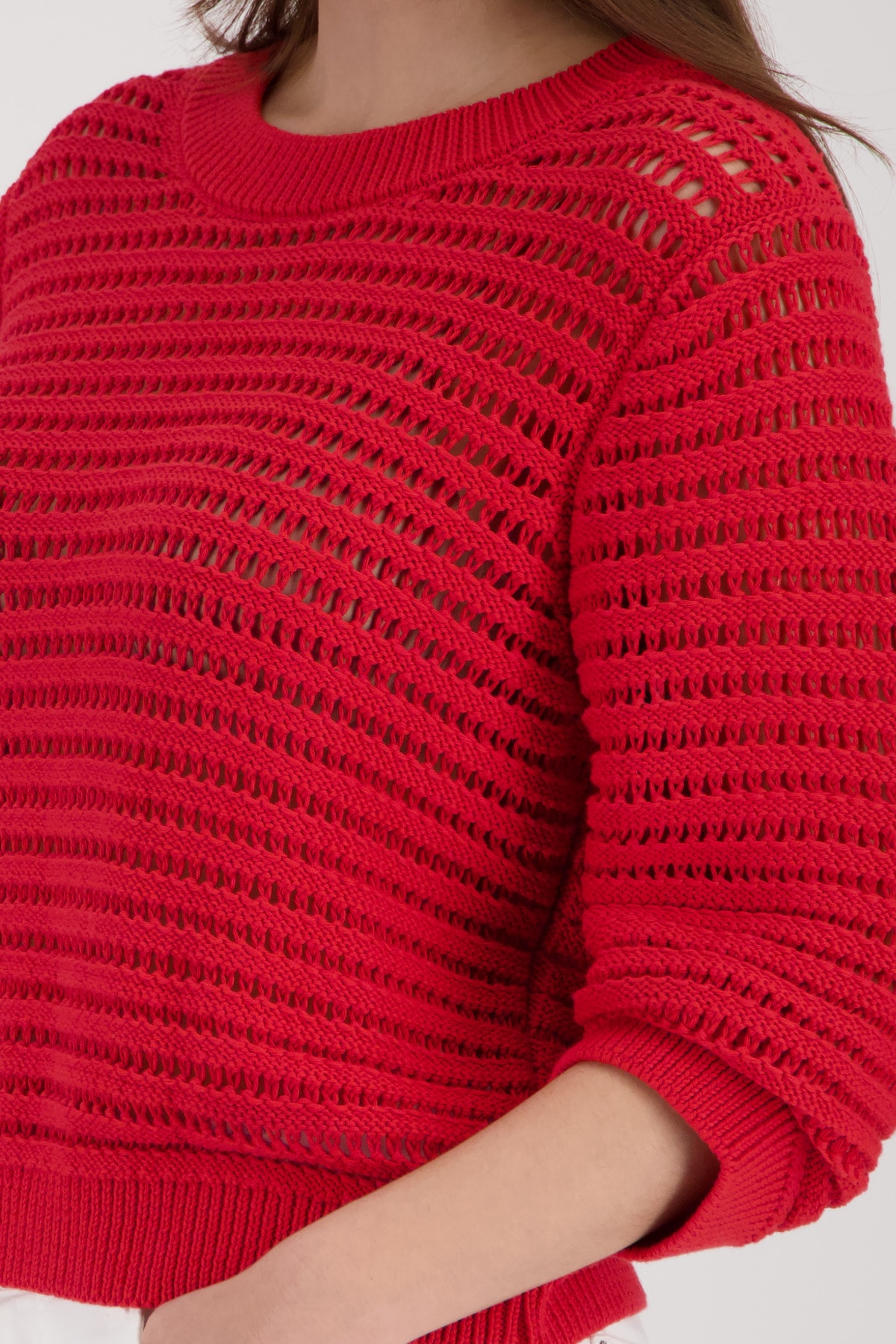 Monari Ajourpullover »Pullover Basic  Ajour« Regular fit mit Ajour-Strick