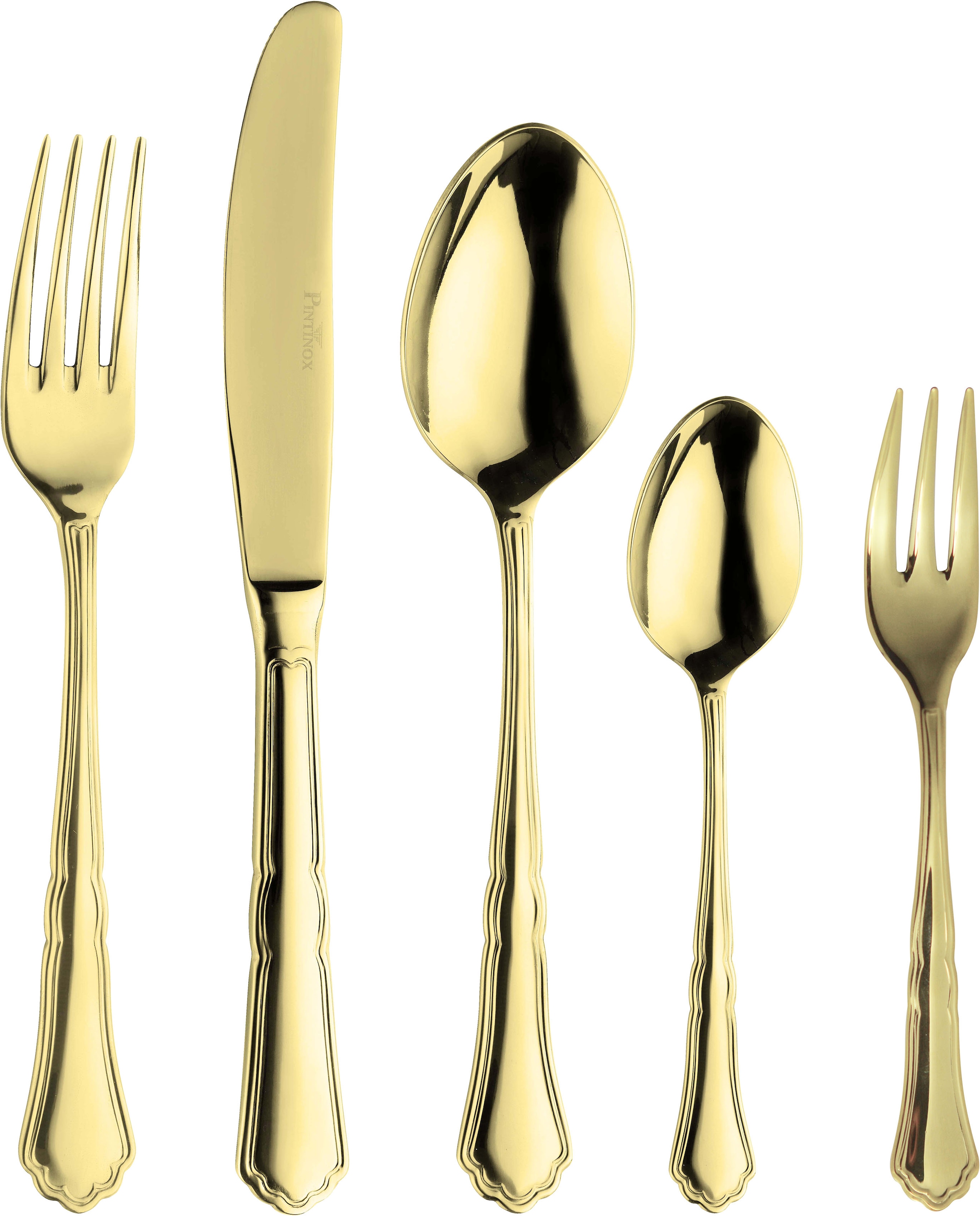 PINTINOX Besteck-Set »Settecento Treasure Gold« Optik Gold PVD Beschichtung günstig online kaufen