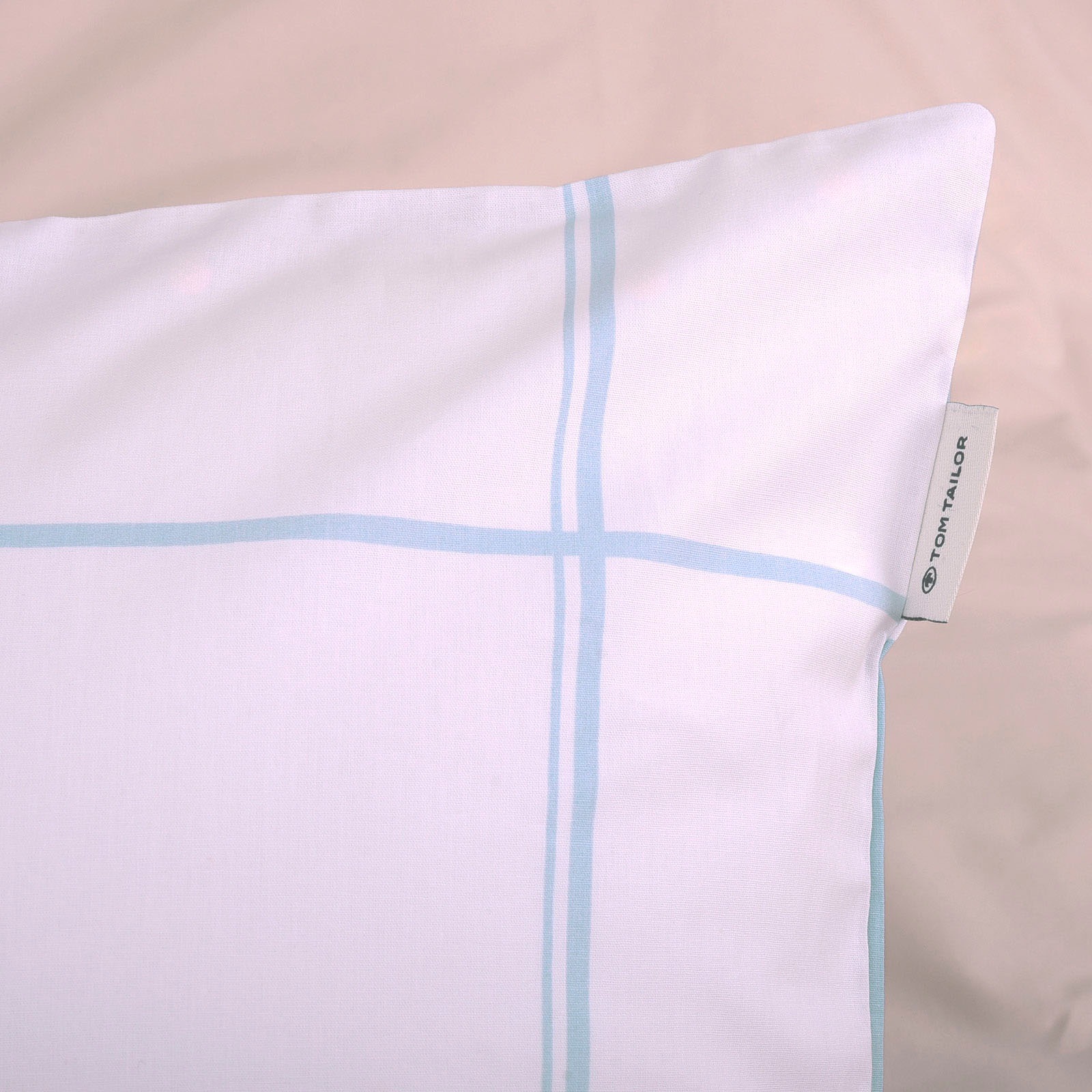 TOM TAILOR HOME Bettwäsche »LARGE CHECK in Gr. 135x200cm oder 155x220cm« 2 Stk. tlg. new bedroom, gewebtes Label