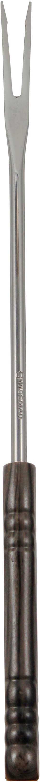 SWISSMAR Fonduegabel Edelstahl, Kunstholz silber Edelstahl, Holz teilmassiv