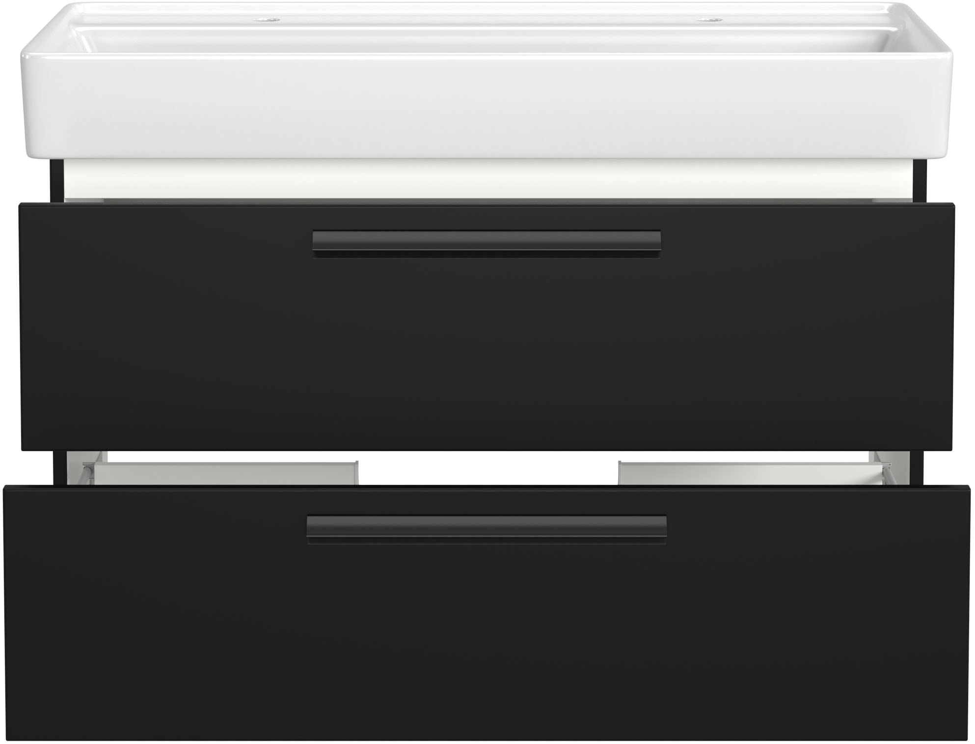 welltime Badmöbel-Set »SALVADA, 3tlg-Set, gedämpfte Scharniere, Softclose, Keramikbecken« Maße (B/T/H): 140/47,5/200 cm, 