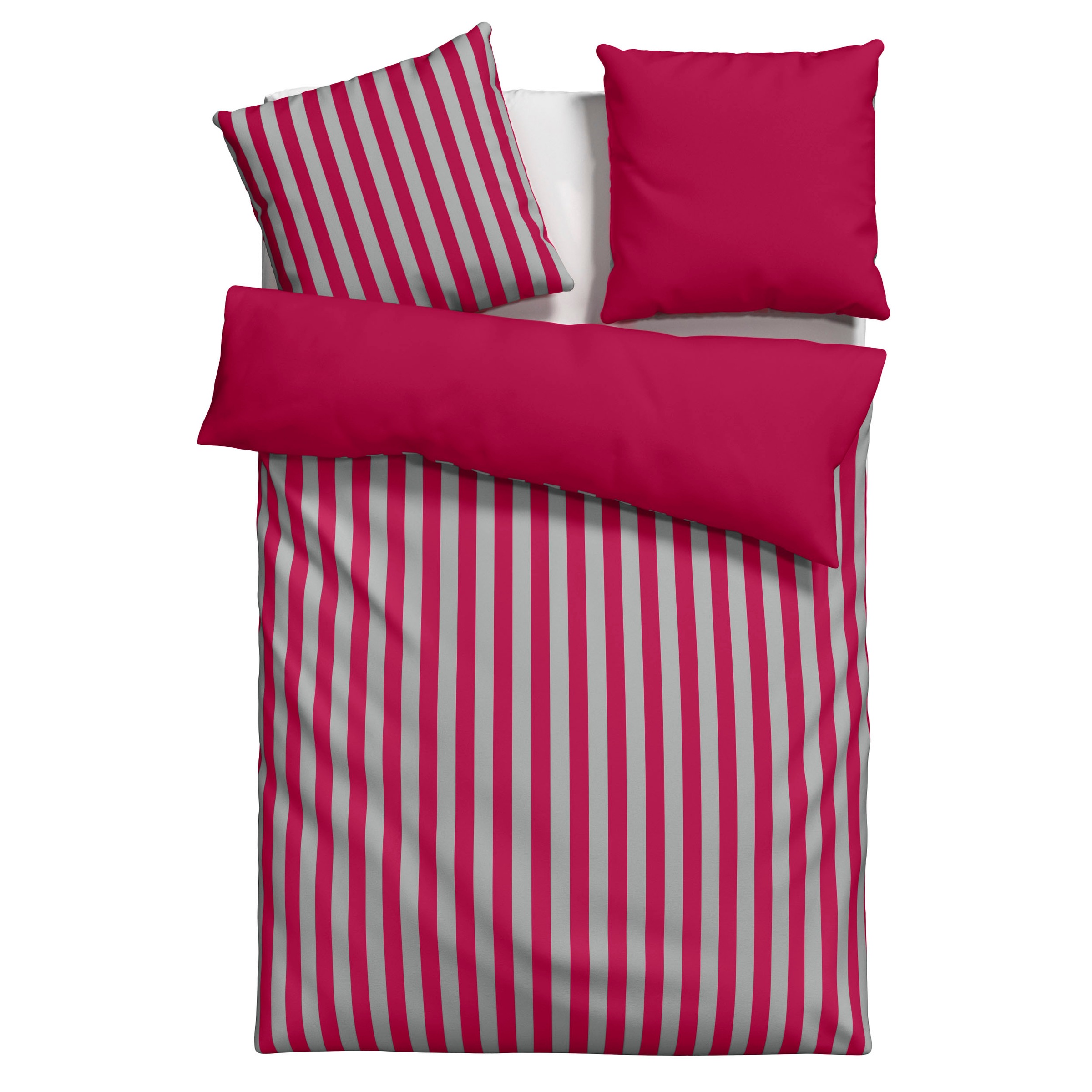 andas Wendebettwäsche Greta, Renforcé, 2 teilig, Bettwäsche mit Streifen in günstig online kaufen