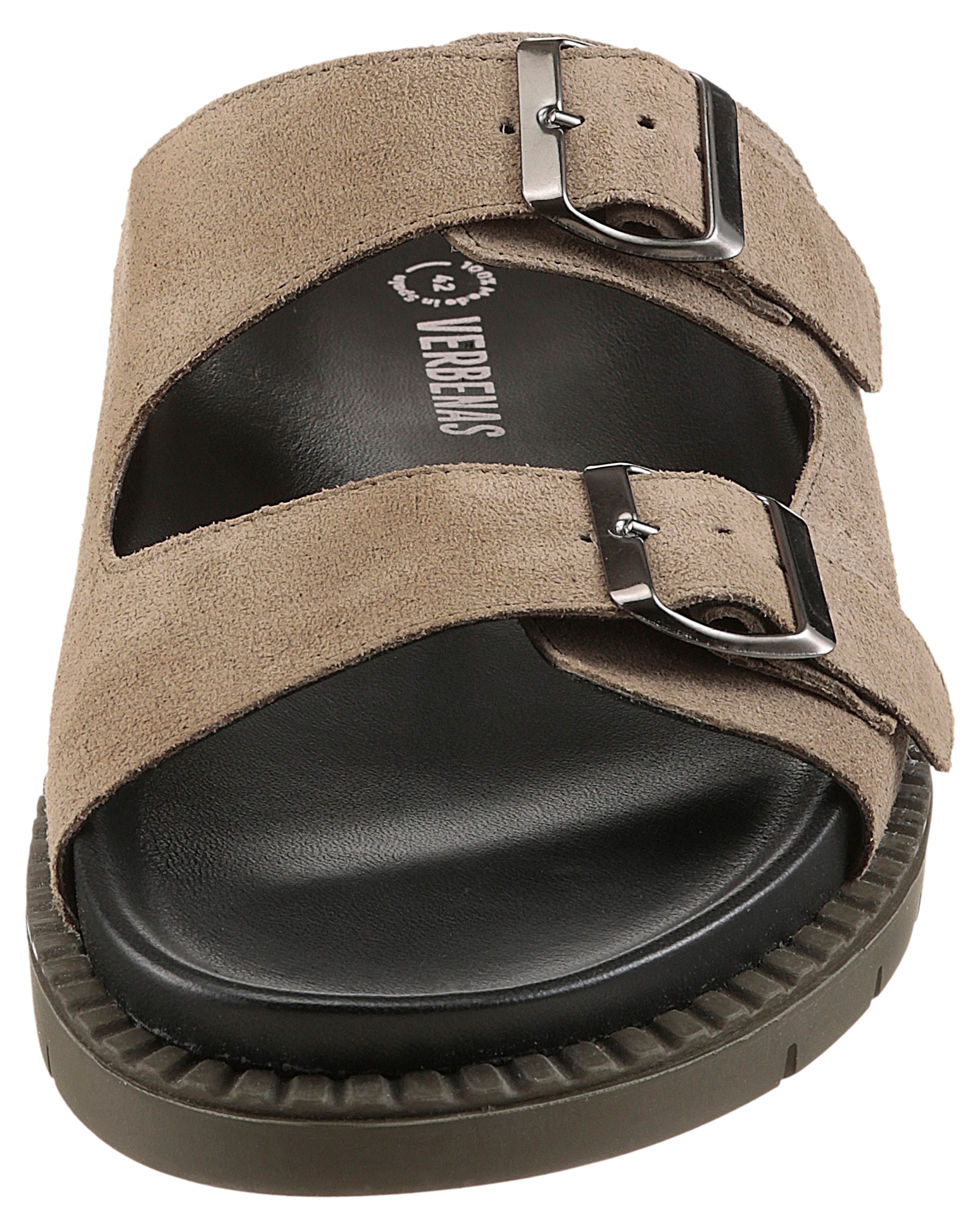 VERBENAS Pantolette »Capri Serraje«, Sommerschuh, Schlappen, Hausschuh, Urlaubschuh aus feinem Leder