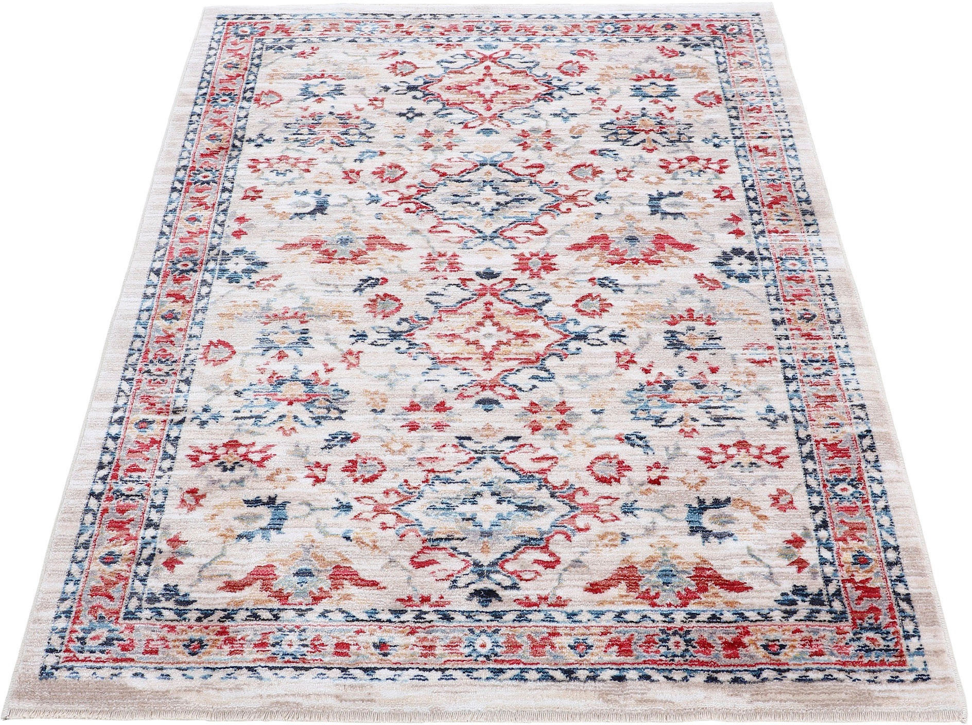 carpetfine Teppich »Phoenix« rechteckig 6 mm Höhe Vintage Orient Look, mit günstig online kaufen