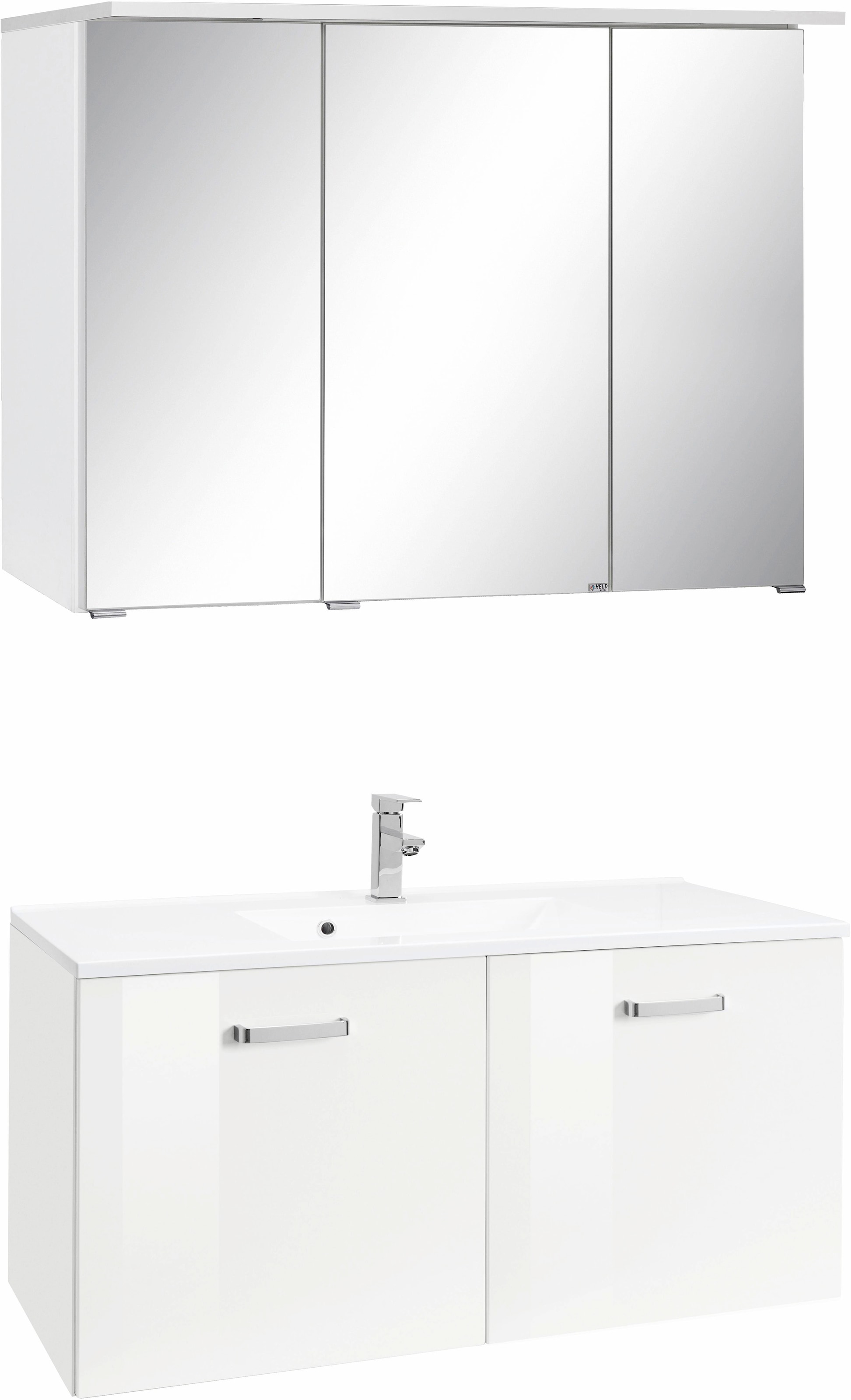 welltime Badmöbel-Set »Ravenna«, (2 St.), Breite 100 cm, mit gedämpften Sch günstig online kaufen