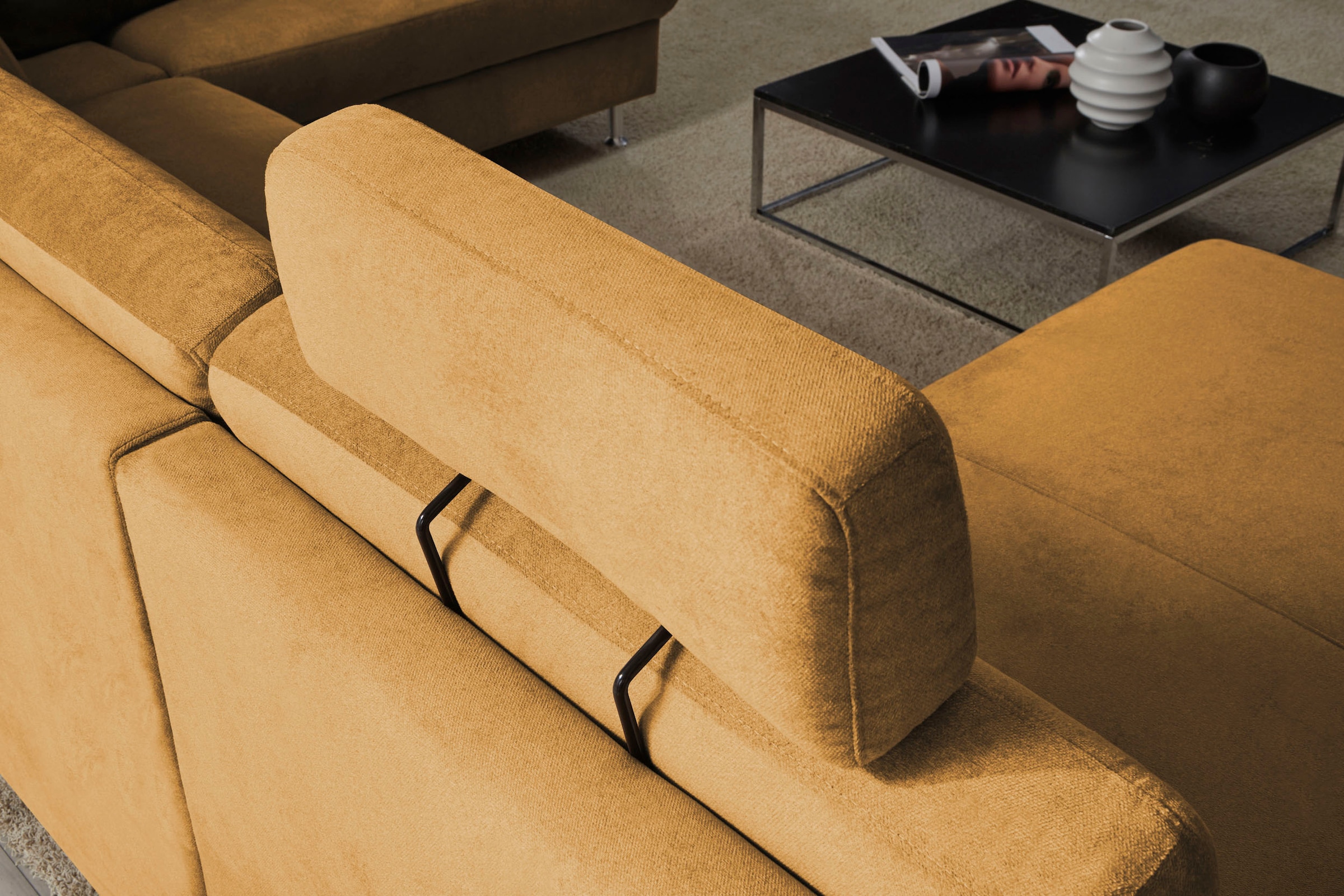 CALIZZA INTERIORS Wohnlandschaft »Onyx U-Form«, (3 St.), wahlweise mit Bettfunktion und Bettkasten