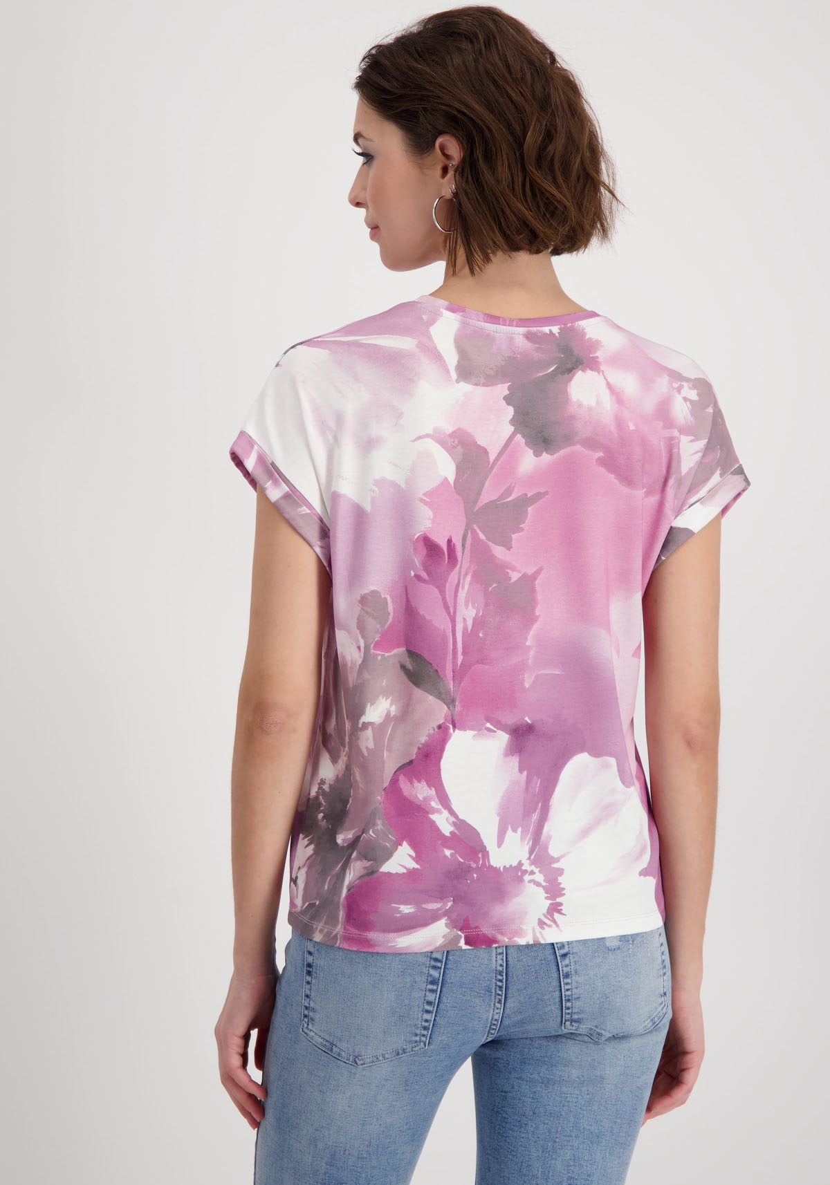 Monari Rundhalsshirt, mit Blumendruck