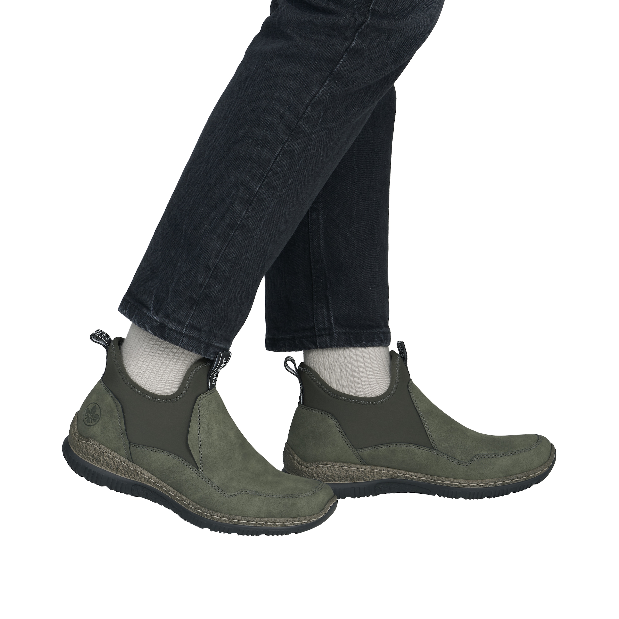 Rieker Schlupfboots  Slipper, Slip-on Sneaker, Stiefelette mit MemoSoft-Innensohle