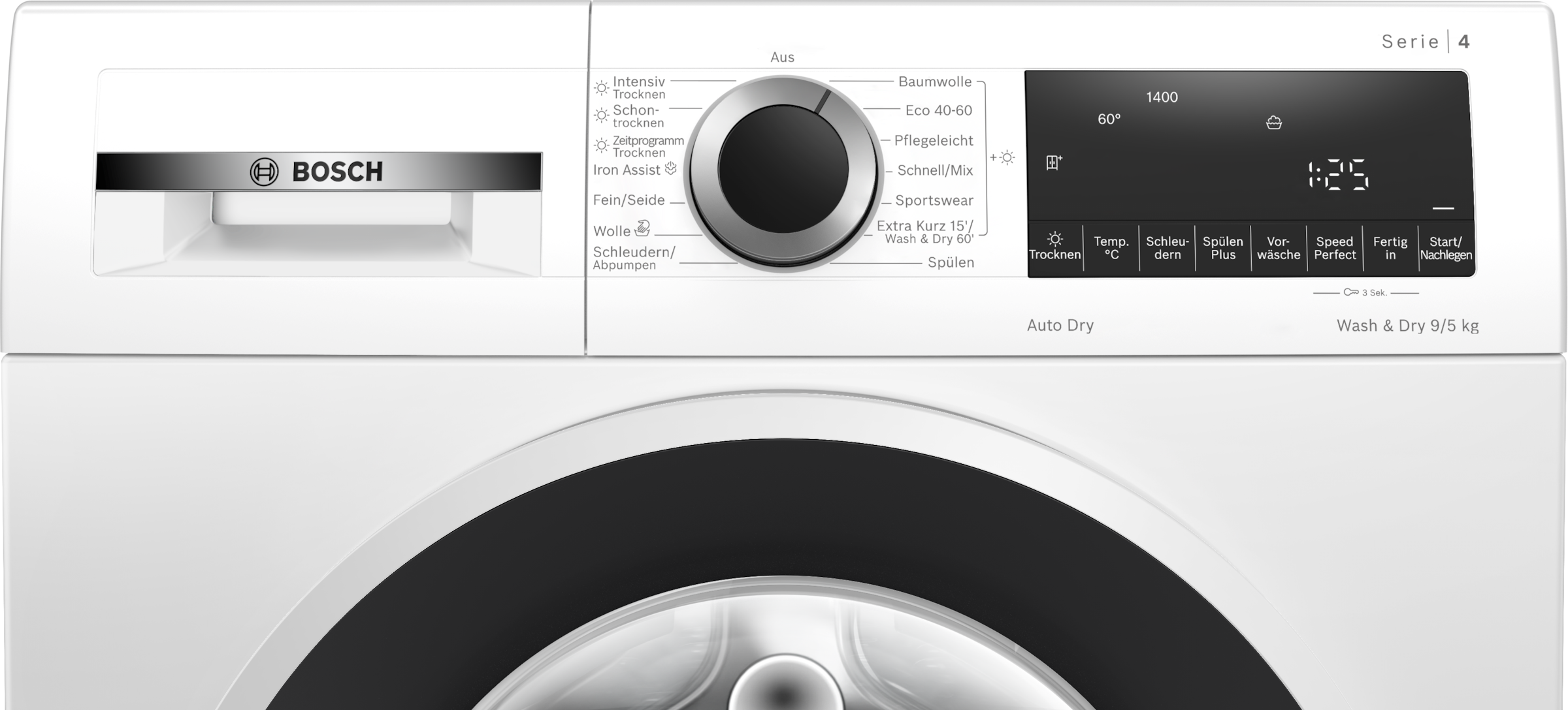 BOSCH Waschtrockner »WNA14441« Serie 4 9 kg /5 kg 70 dB(A)
