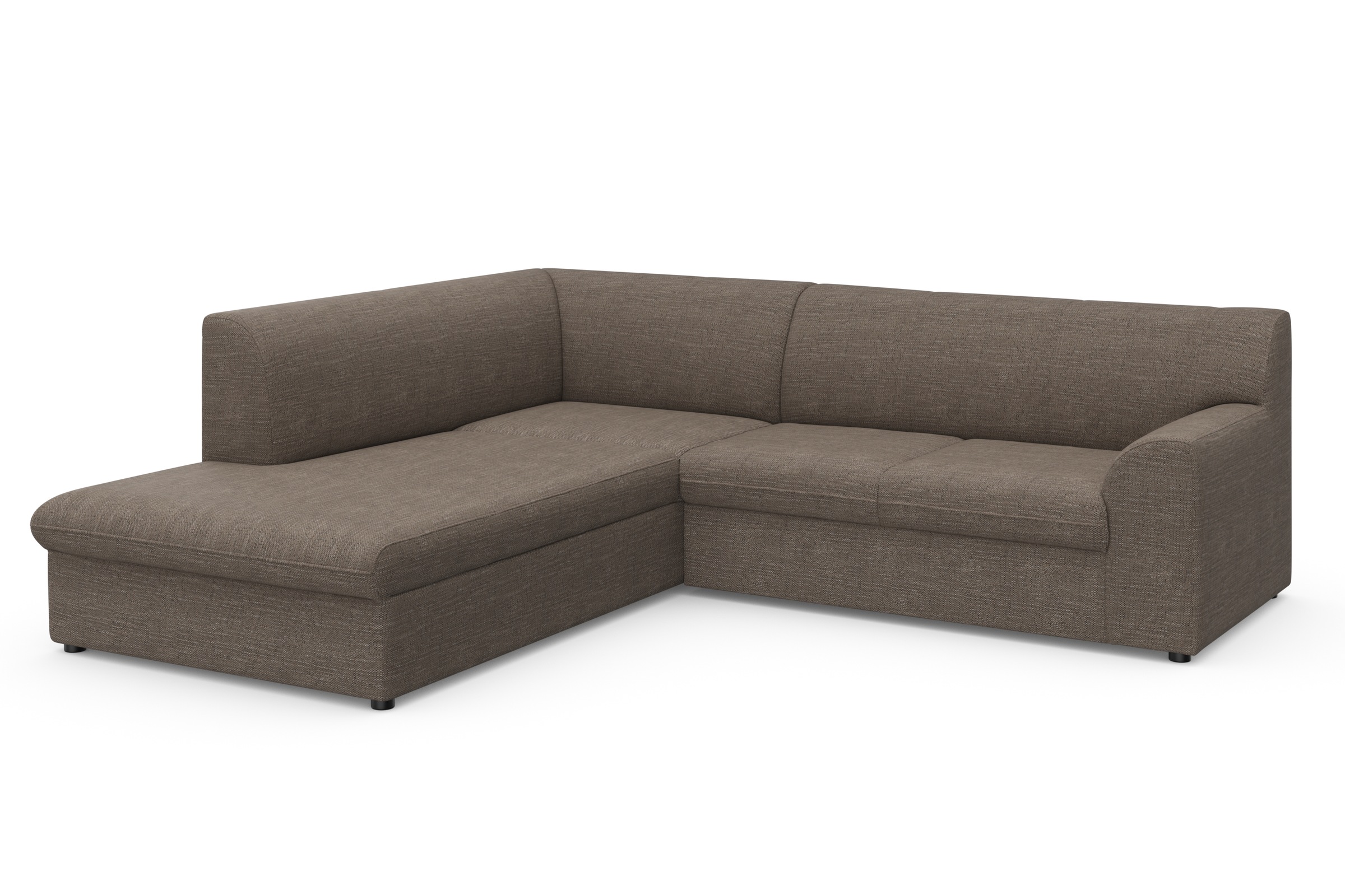 DOMO collection Ecksofa »Topper zeitlos elegant, kompakte Stellmaße, OTTOs Choice, L-Form«, mit Ottomane, wahlweise mit Schlaffunktion