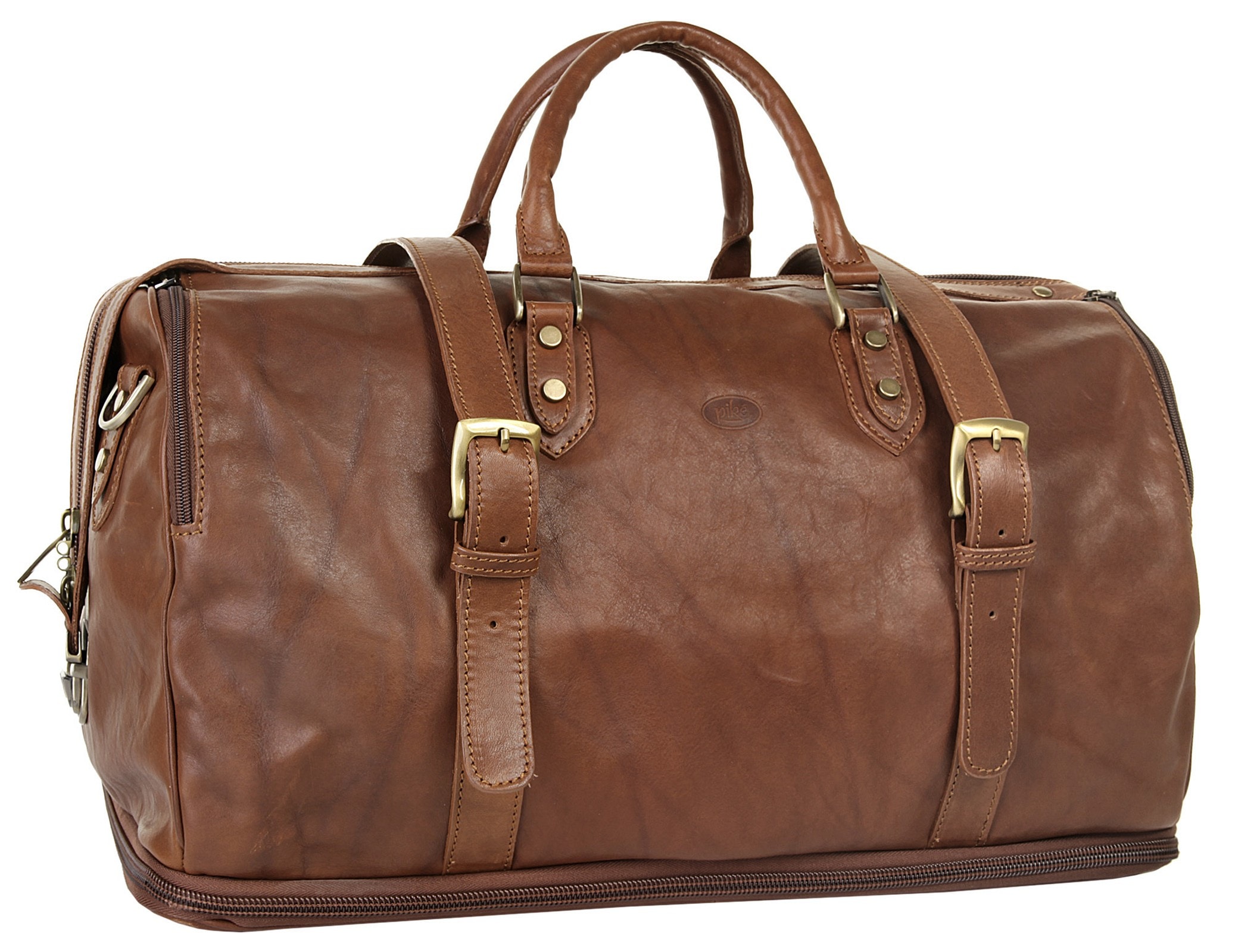 Piké Reisetasche, echt Leder, Made in Italy