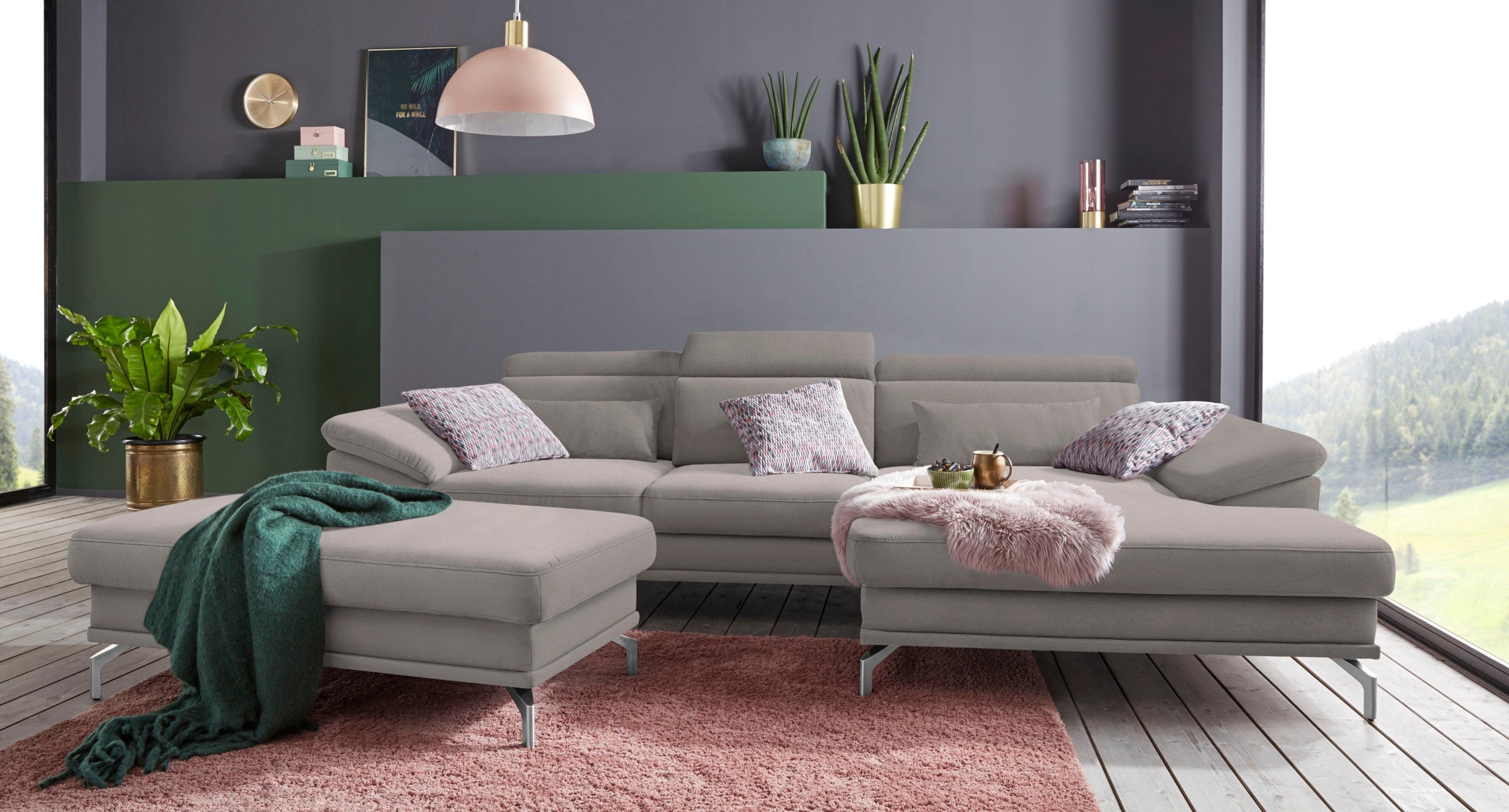 sit&more Ecksofa »Scorpio L-Form«, inklusive Sitztiefenverstellung, wahlweise mit Kopfverstellung