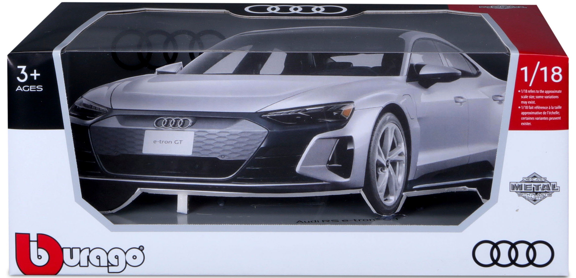 Bburago Sammlerauto »Audi RS e-tron GT, 22, silber«, 1:18