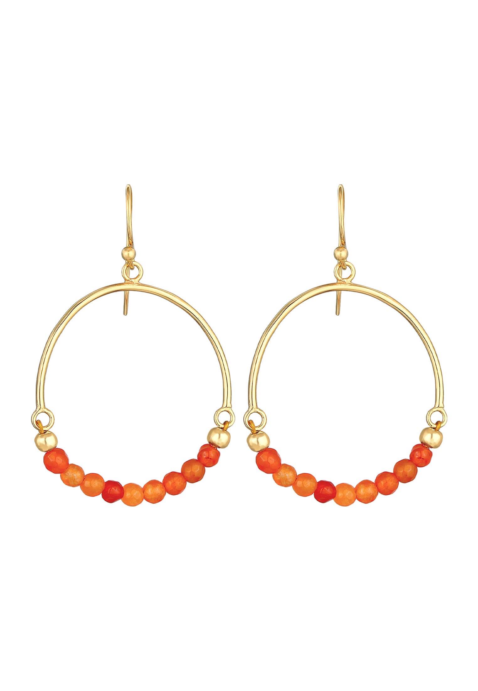 Elli Paar Ohrhänger »Edelstein Achat Beads Rund Boho Hippie 925 Silber«