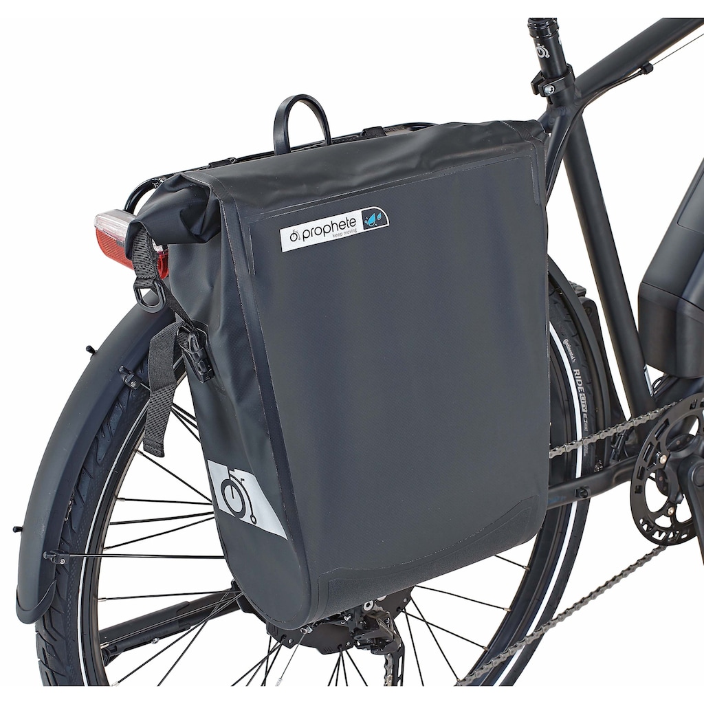 Prophete E-Bike »Entdecker e2000«, 10 Gang, Shimano, Deore, Heckmotor 250 W, (mit Lenkertasche-mit Seitentasche)