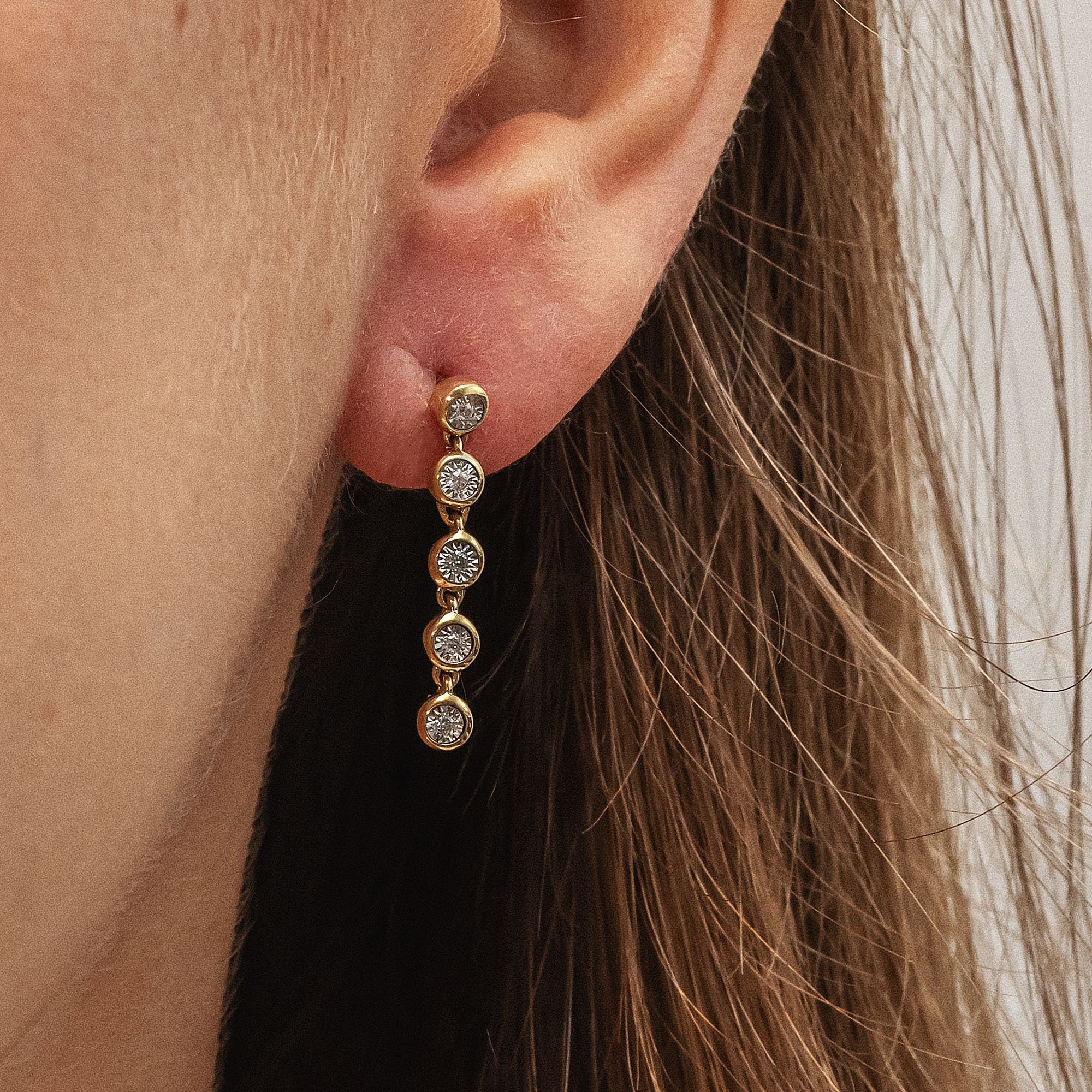 Diamonds by Ellen K. Paar Ohrhänger »Gold 585 zweifarbig mit 10x Brillant zus. 0,05ct.«