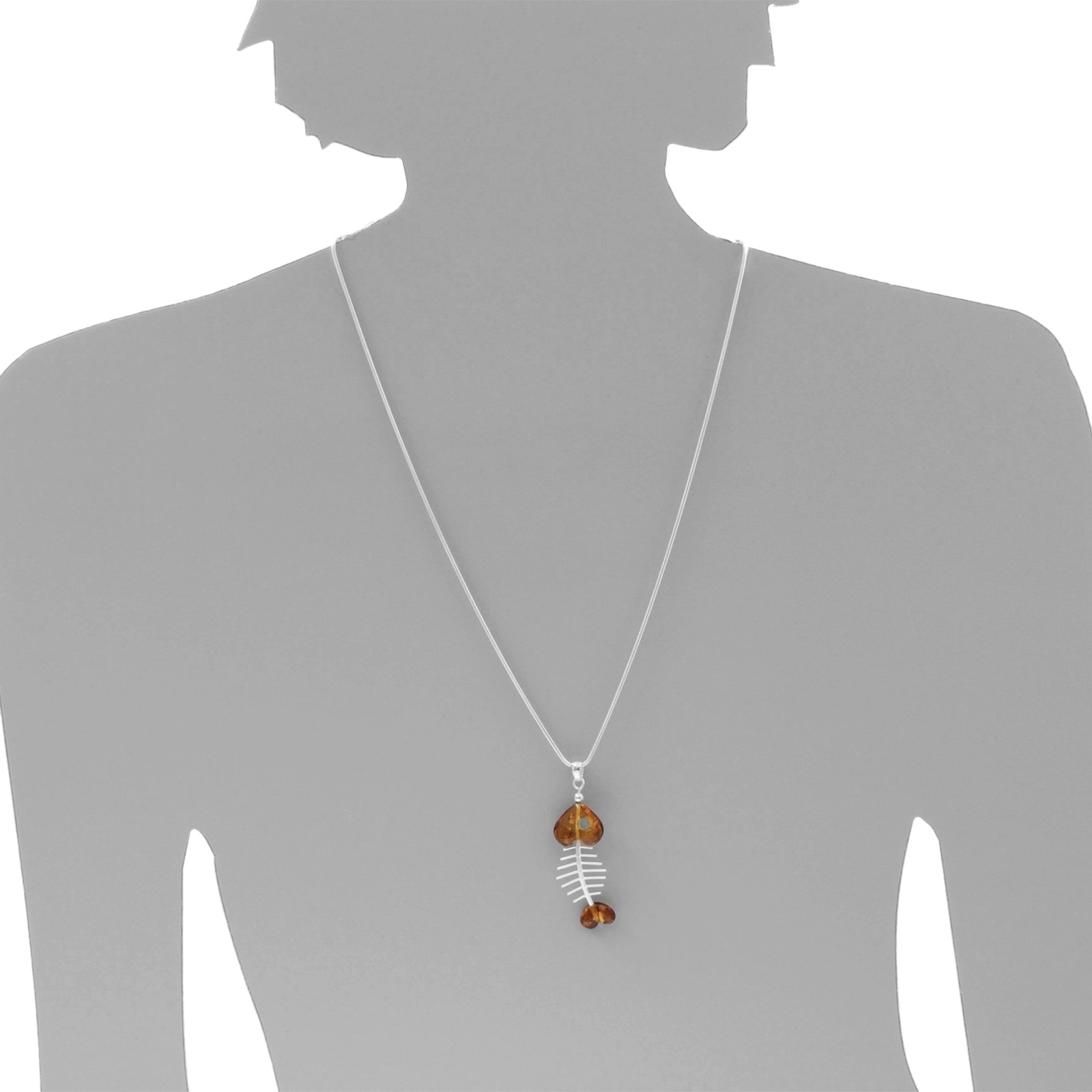 OSTSEE-SCHMUCK Kette mit Anhänger »Ostsee-Schmuck Kette mit Anhänger Fisch 60 mm«