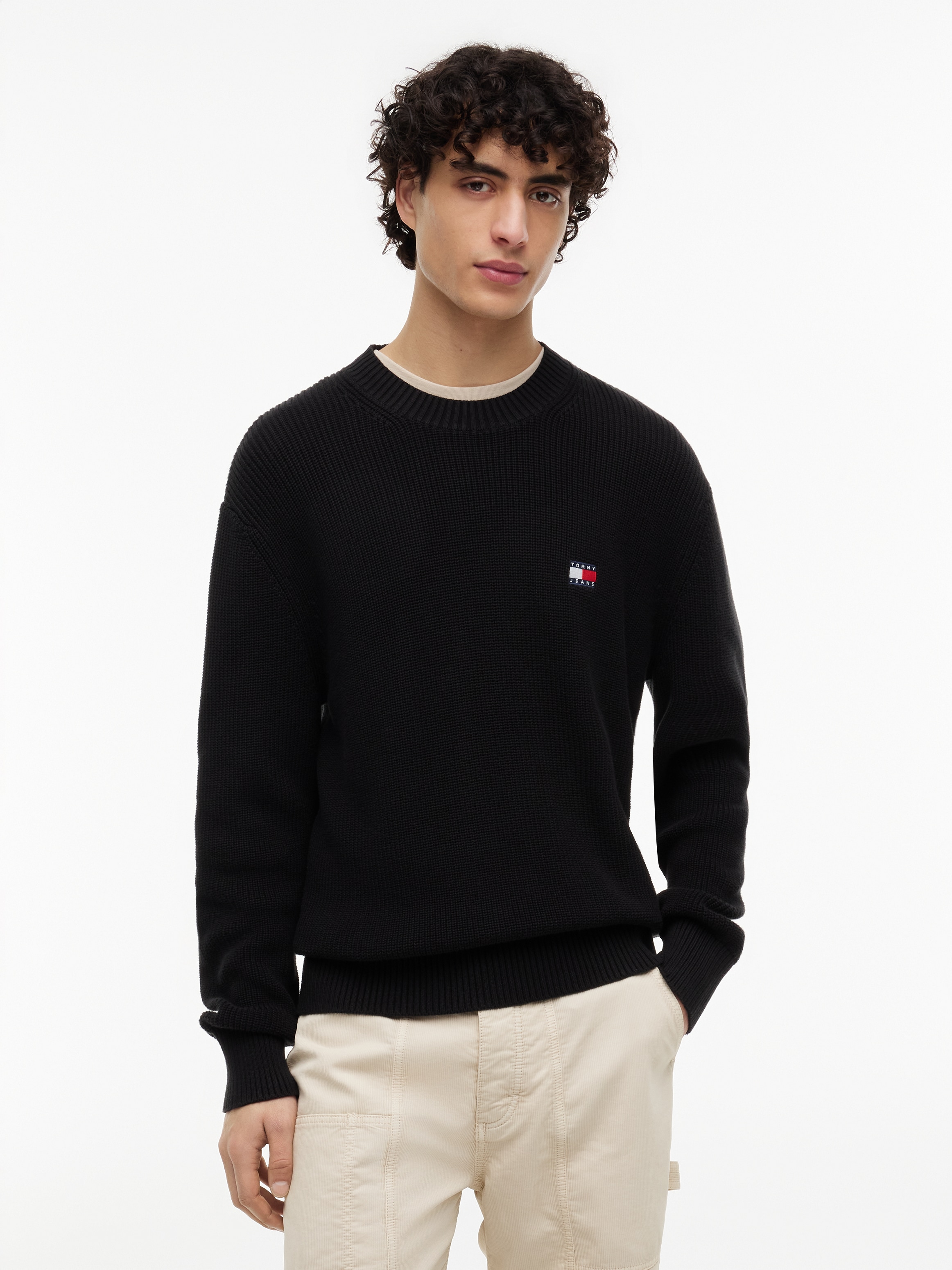 Tommy Jeans Strickpullover »TJM REGULAR BADGE SWEATER«