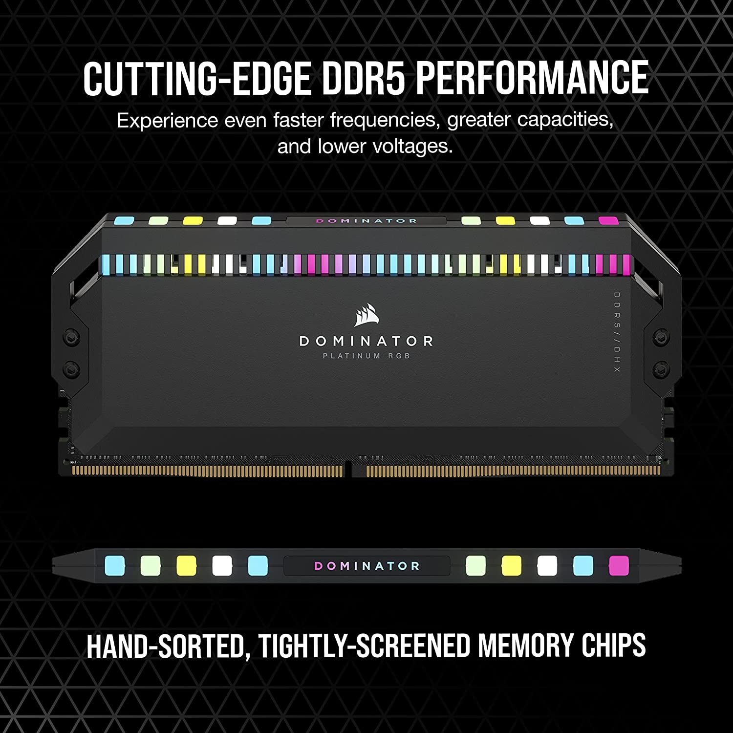 Corsair Arbeitsspeicher »DOMINATOR PLATINUM RGB DDR5 6000 32GB (2x16GB)«, RGB Beleuchtung ICUE, Intel optimiert