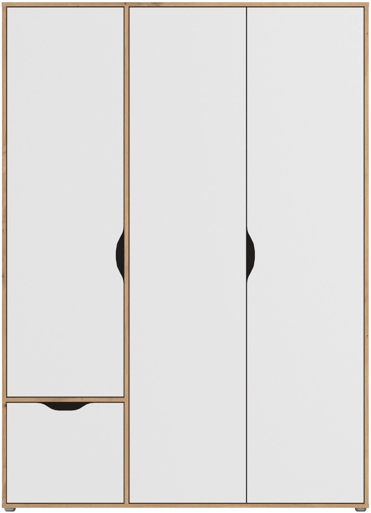 rauch Drehtürenschrank »Kleiderschrank Schrank Garderobe Wäscheschrank NARAI mit Schubladen«, (in 3 verschiedenen Ausstattungen BASIC/CLASSIC/PREMIUM), Griffausfräsungen für eine grifflose Optik TOPSELLER MADE IN GERMANY