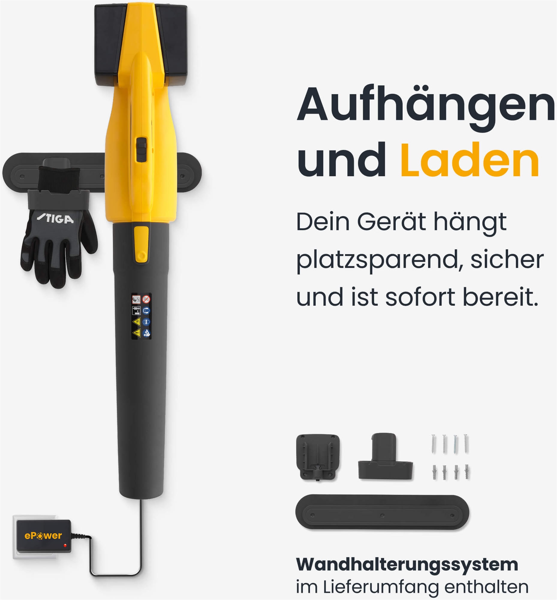 STIGA GARDEN Akku-Laubbläser »BL 300e« 2 Stufen mit max. 155km/h