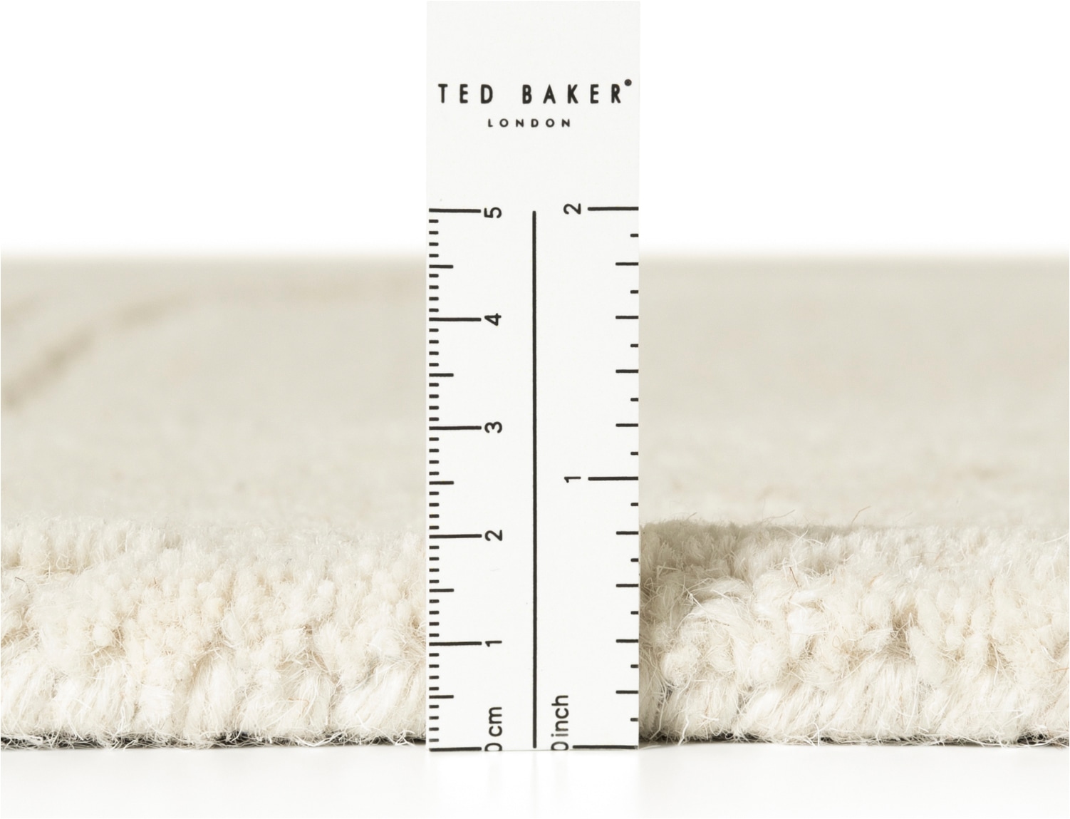 Ted Baker Wollteppich »Teppich Wollteppich Victoria« rechteckig 18 mm Höhe Naturteppich Wolle, Hoch-Tief-Design, Wohnzimmer, Schlafzimmer