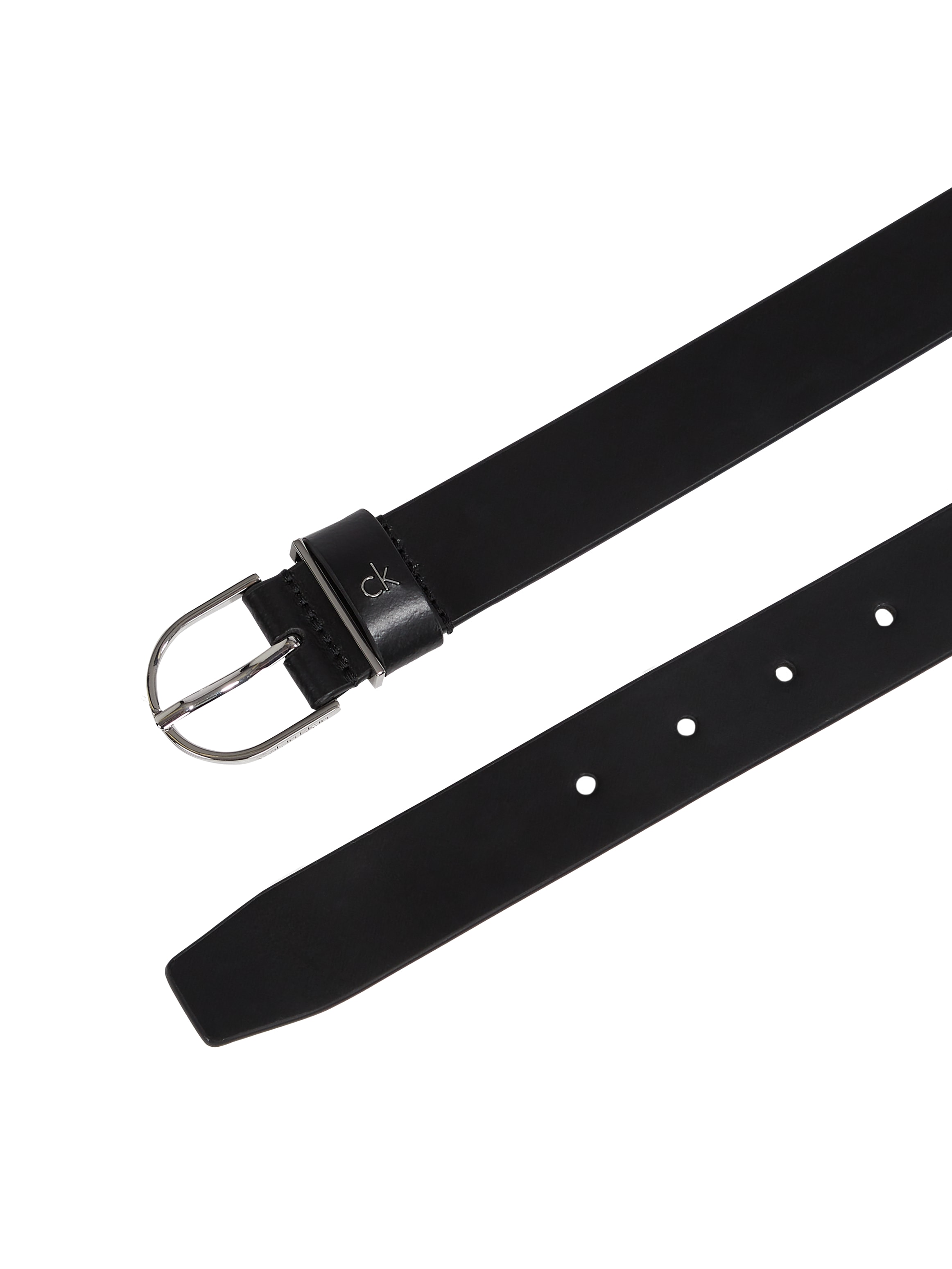 Calvin Klein Ledergürtel »CK METAL LOOP RND BUCKLE 3.0«, Logoschriftzug, Einfachdornschließe