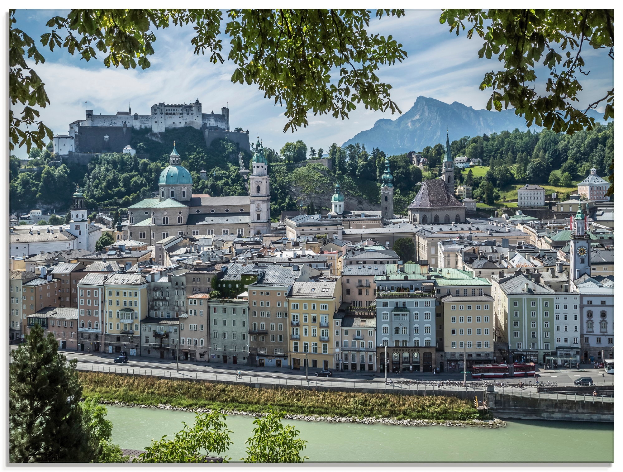 Artland Glasbild »Salzburg Blick auf die Altstadt«, Österreich, (1 St.), in verschiedenen Größen