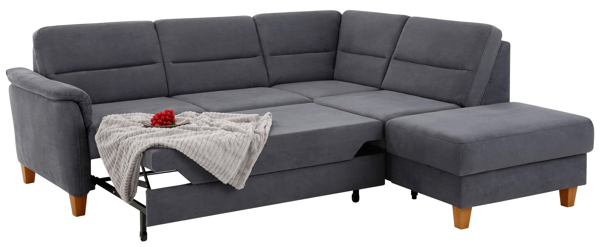 Home affaire Ecksofa »Palmera L-Form«, Federkern, wahlweise mit Bettfunktion und mit/ohne Stauraum