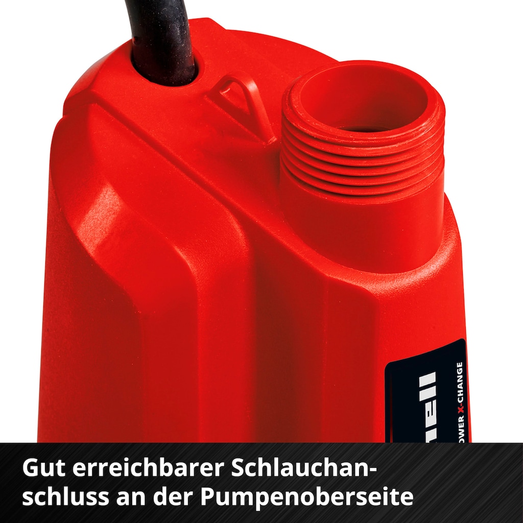 Einhell Klarwasserpumpe »GE-SP 18 Li -Solo«, 5000 l/h max. Fördermenge