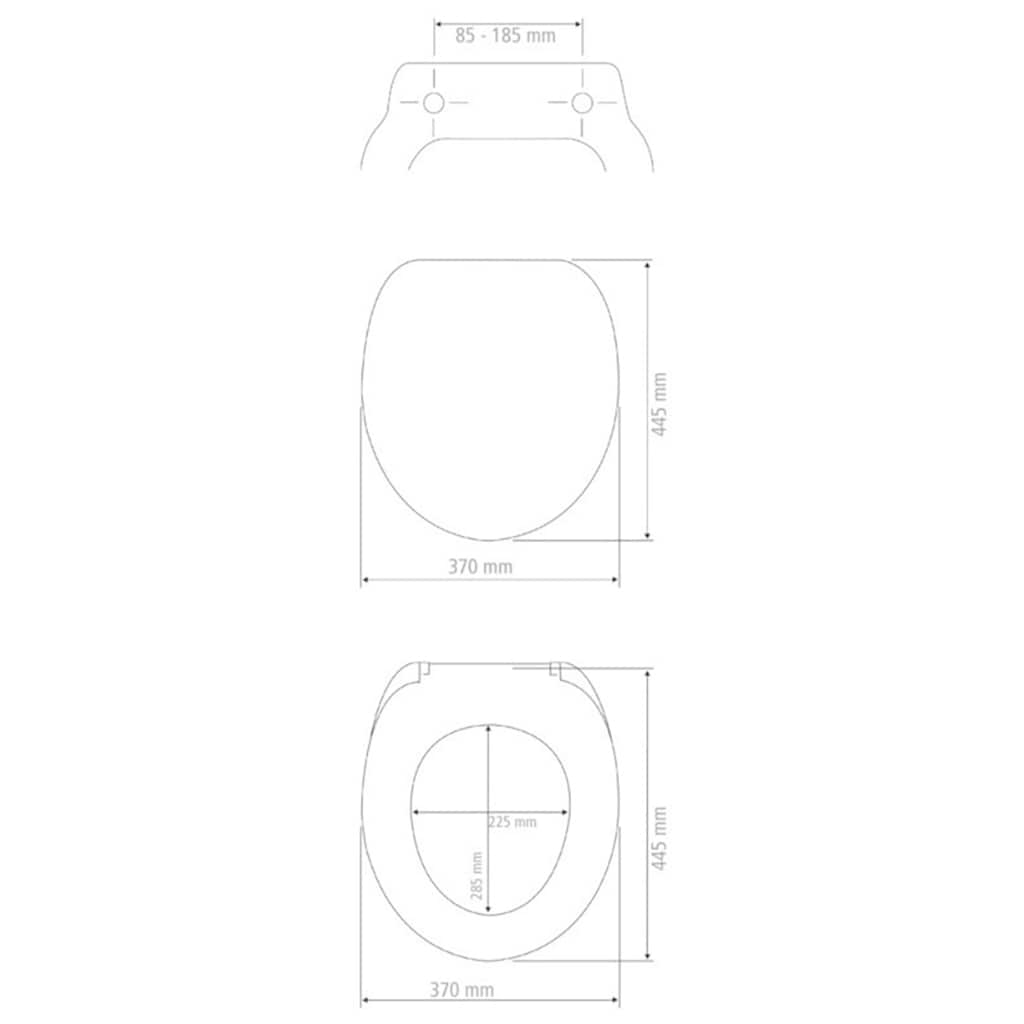 WENKO WC-Sitz »Geometry«, (1 St.), Duroplast, mit Absenkautomatik