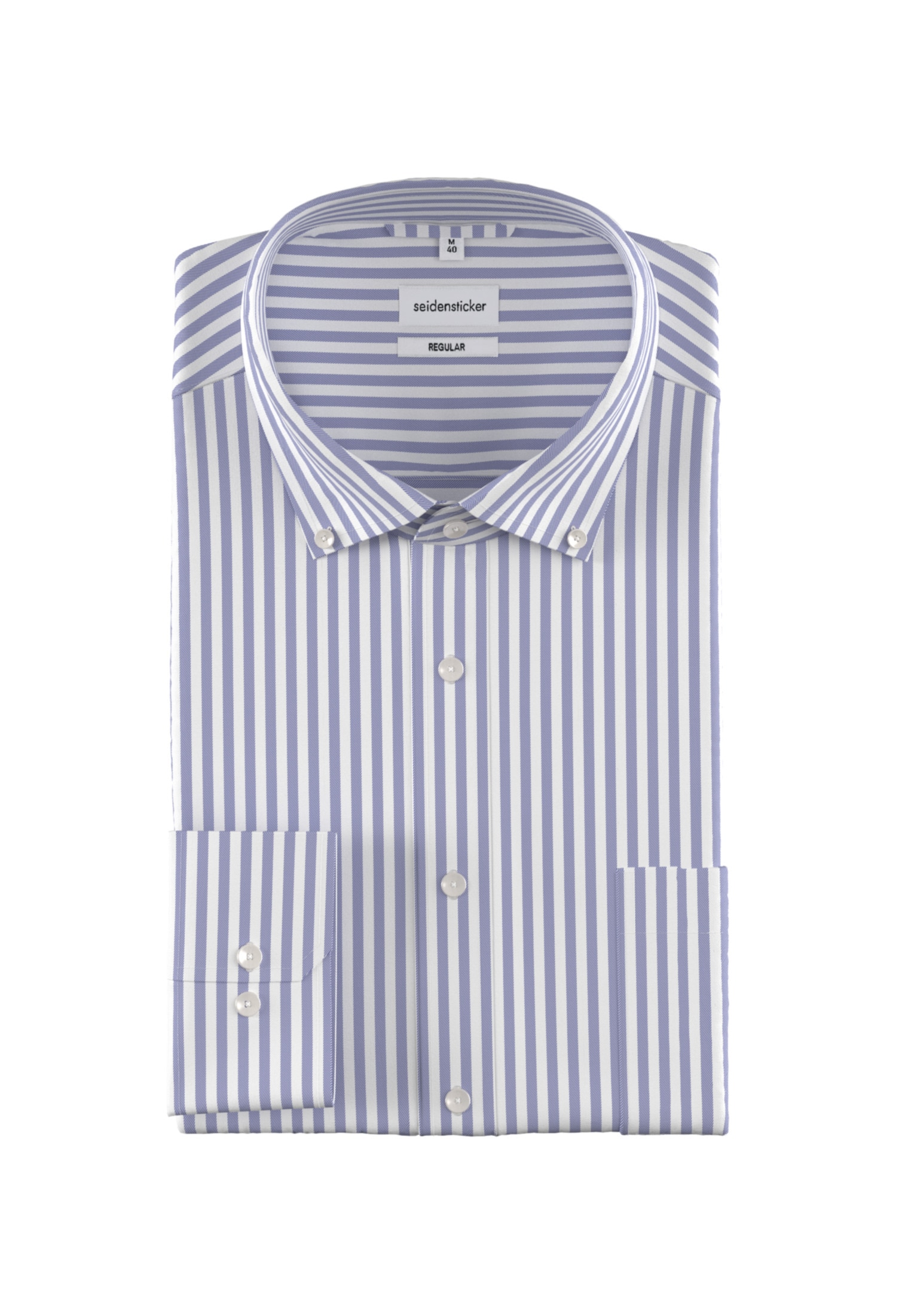 seidensticker Businesshemd »Regular«, Regular Langarm Button-Down-Kragen Streifen