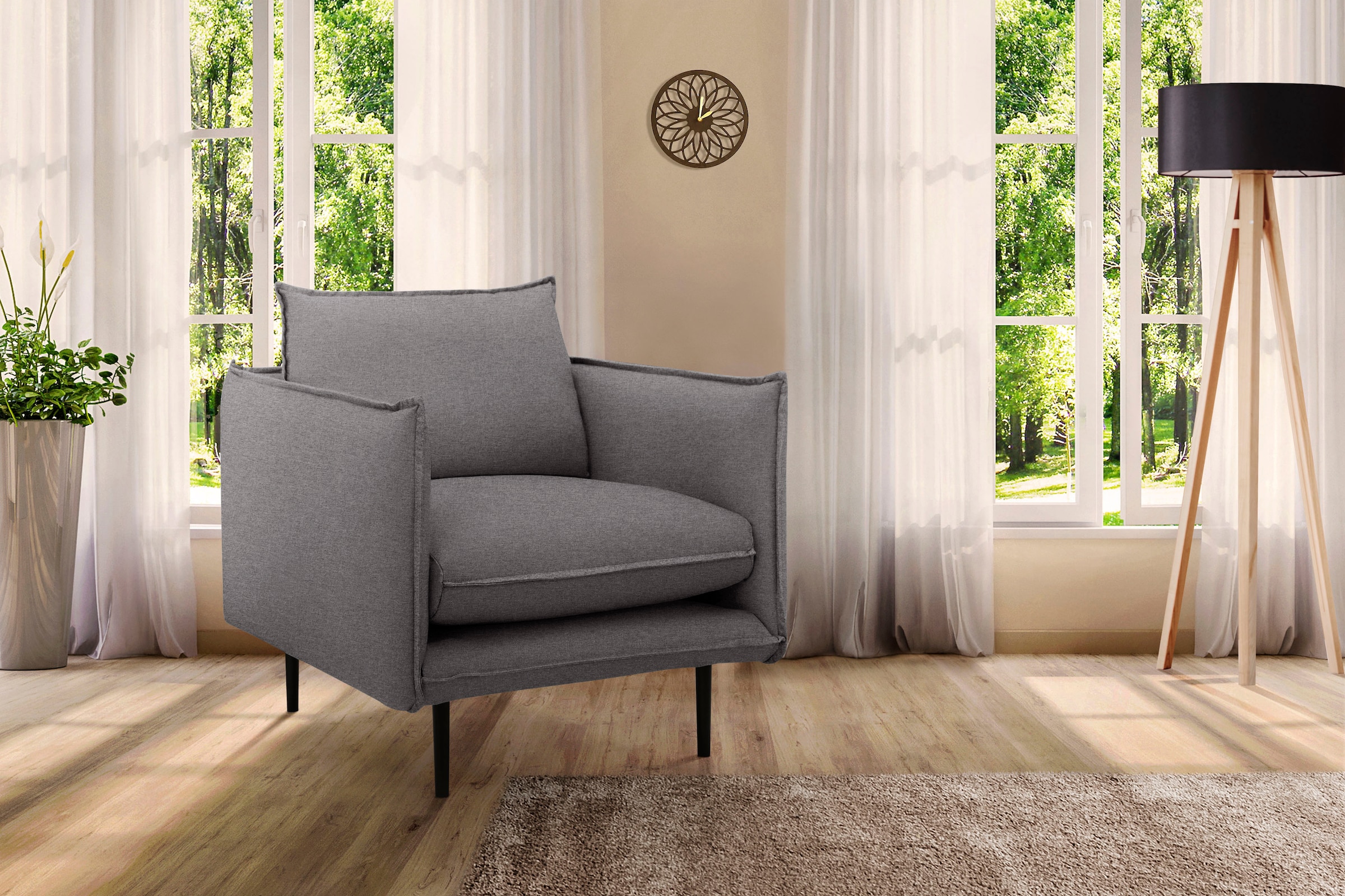 INOSIGN Sessel »Somba«, mit dickem Keder und eleganter Optik